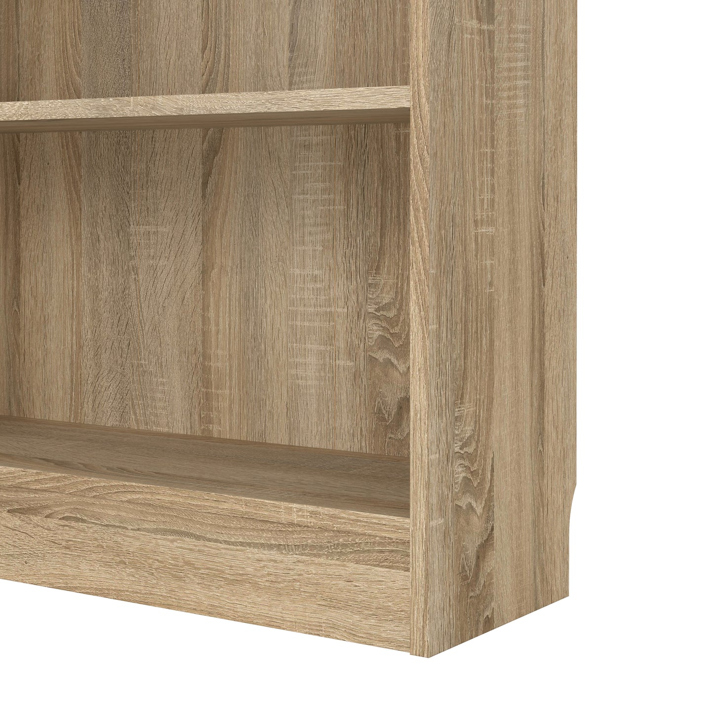 Basic Tall Wide Combination Storage in Oak (4 Shelves) with 2 Oak Doors