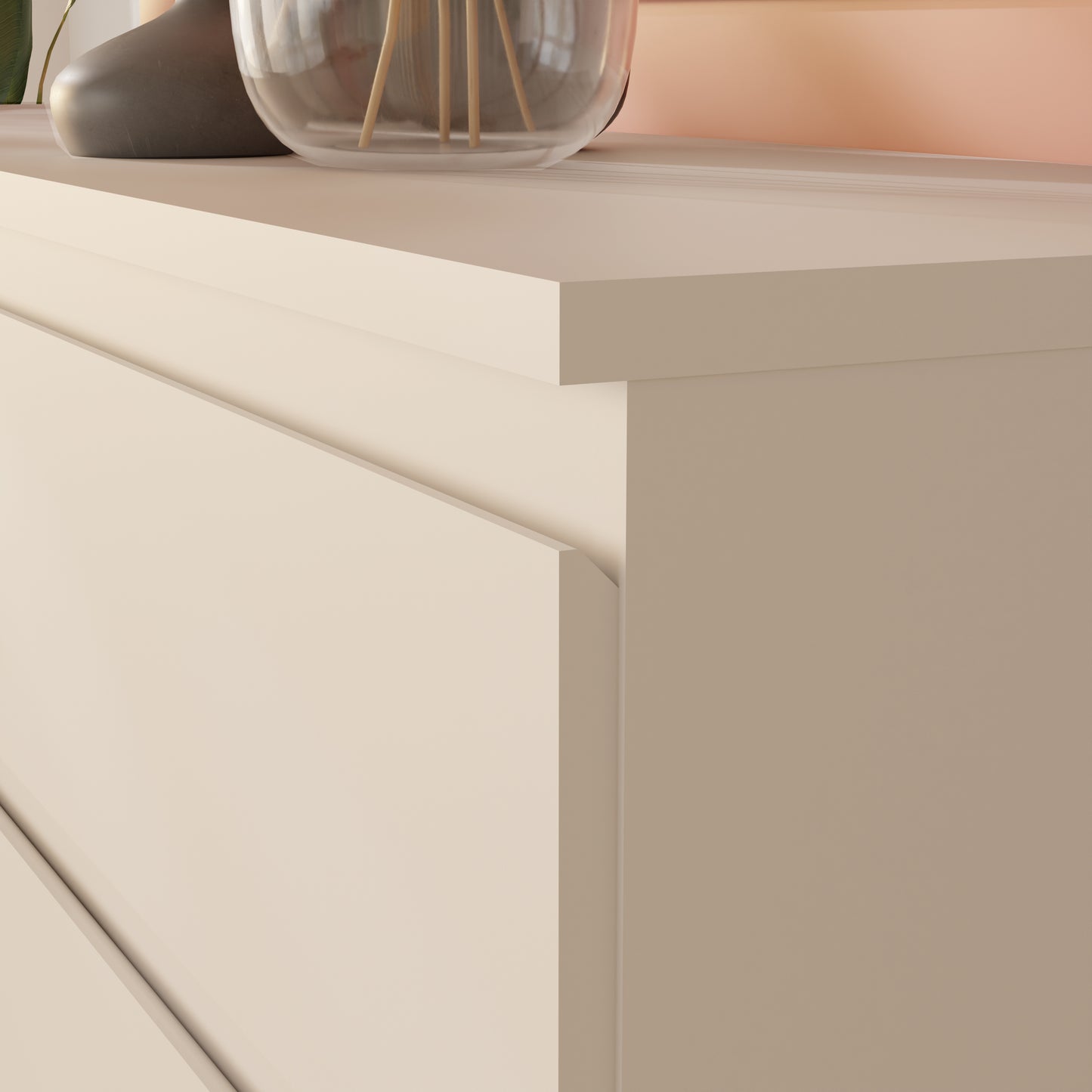 Edmore 6 Drawer Wide Chest in Light Grey