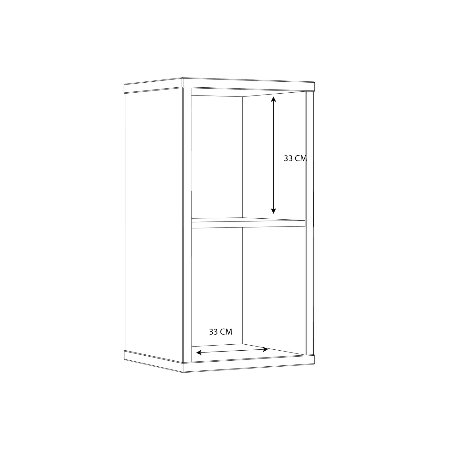 Mauro 1 Shelf Storage Unit in Sand