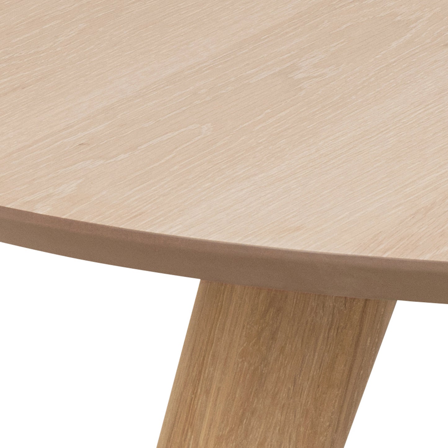 Townsville Round Dining Table in White and Oak 100cm