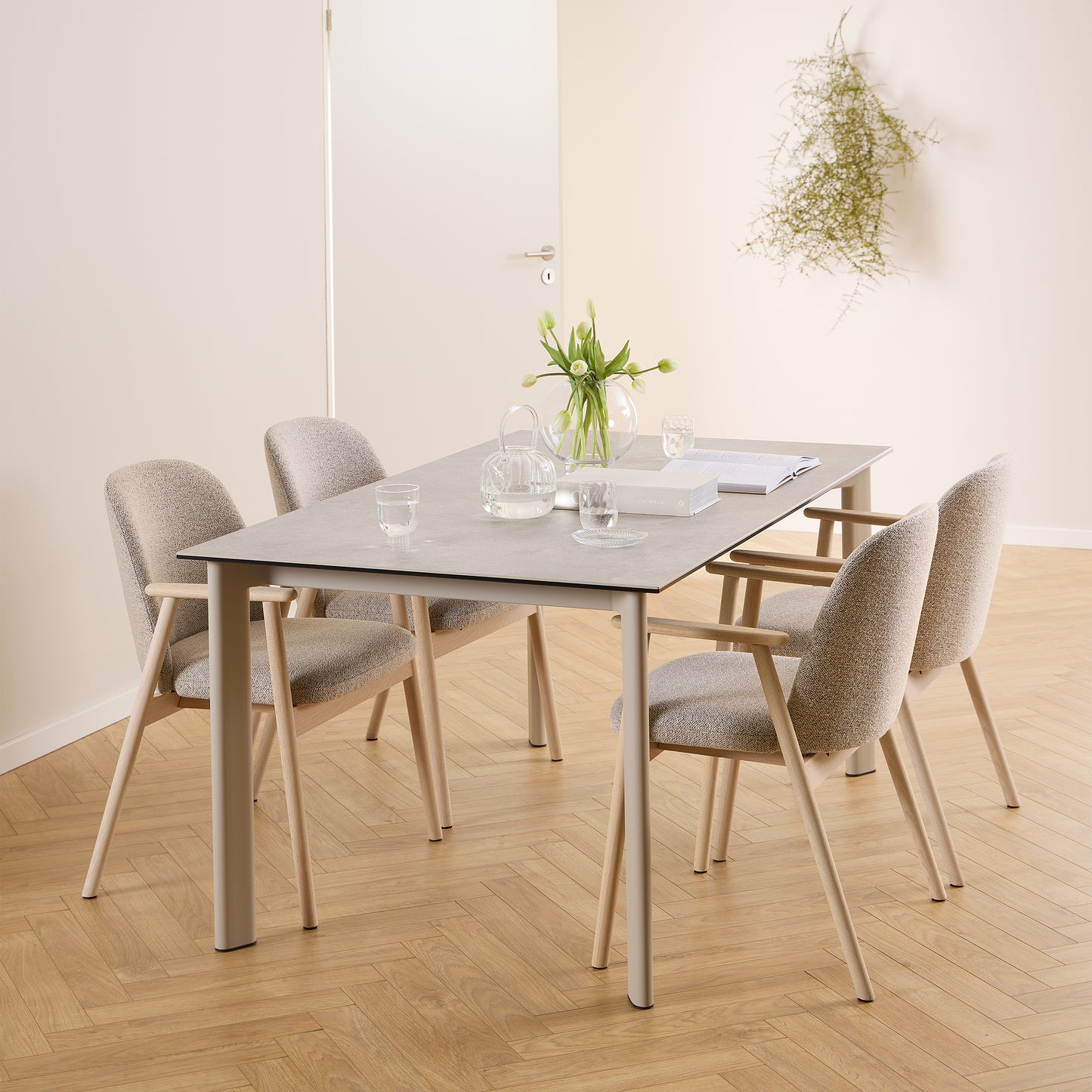 Palermo Ceramic Dining Table in Grey 160x90cm