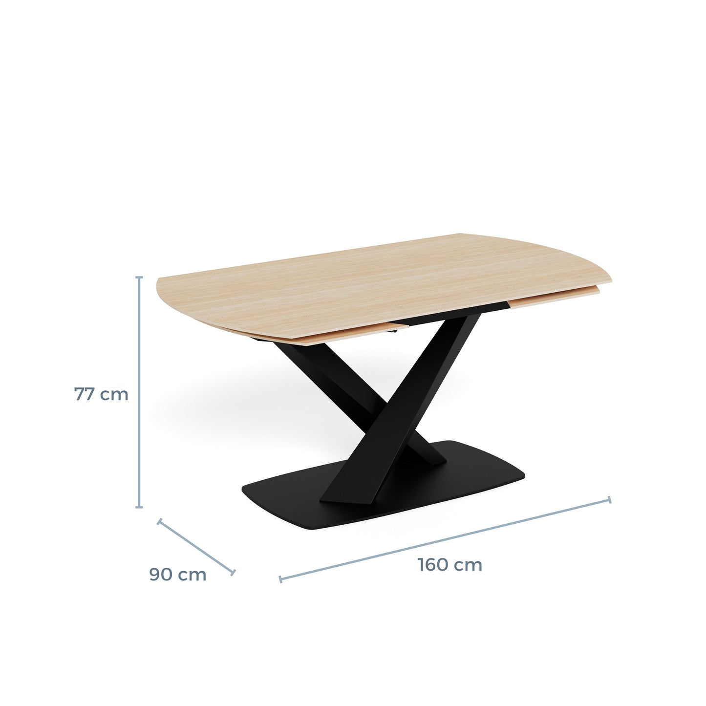 Morella Oval Extending Dining Table in Sand Ceramic 160�240cm