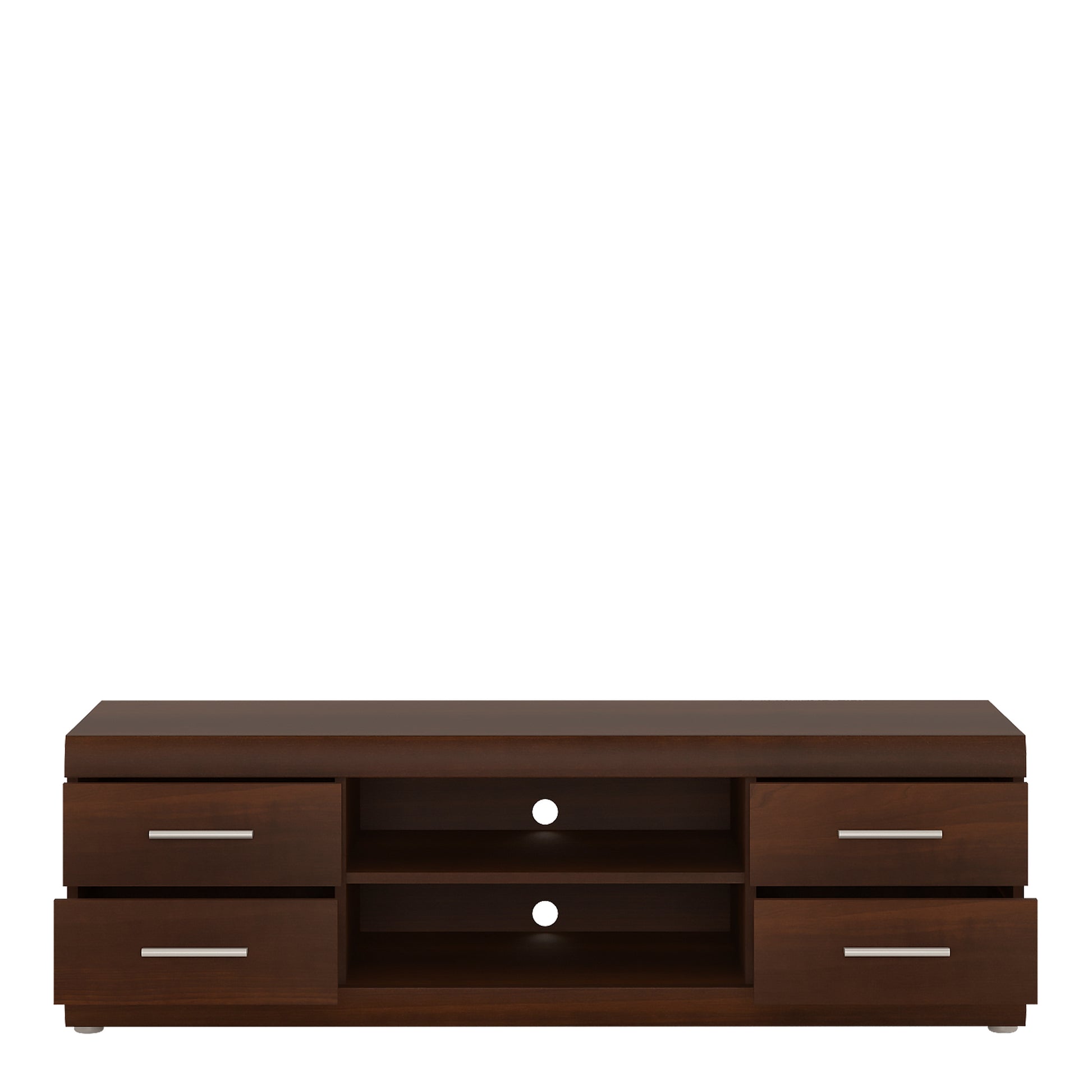Imperial Wide 4 Drawer TV Cabinet in Dark Mahogany Melamine