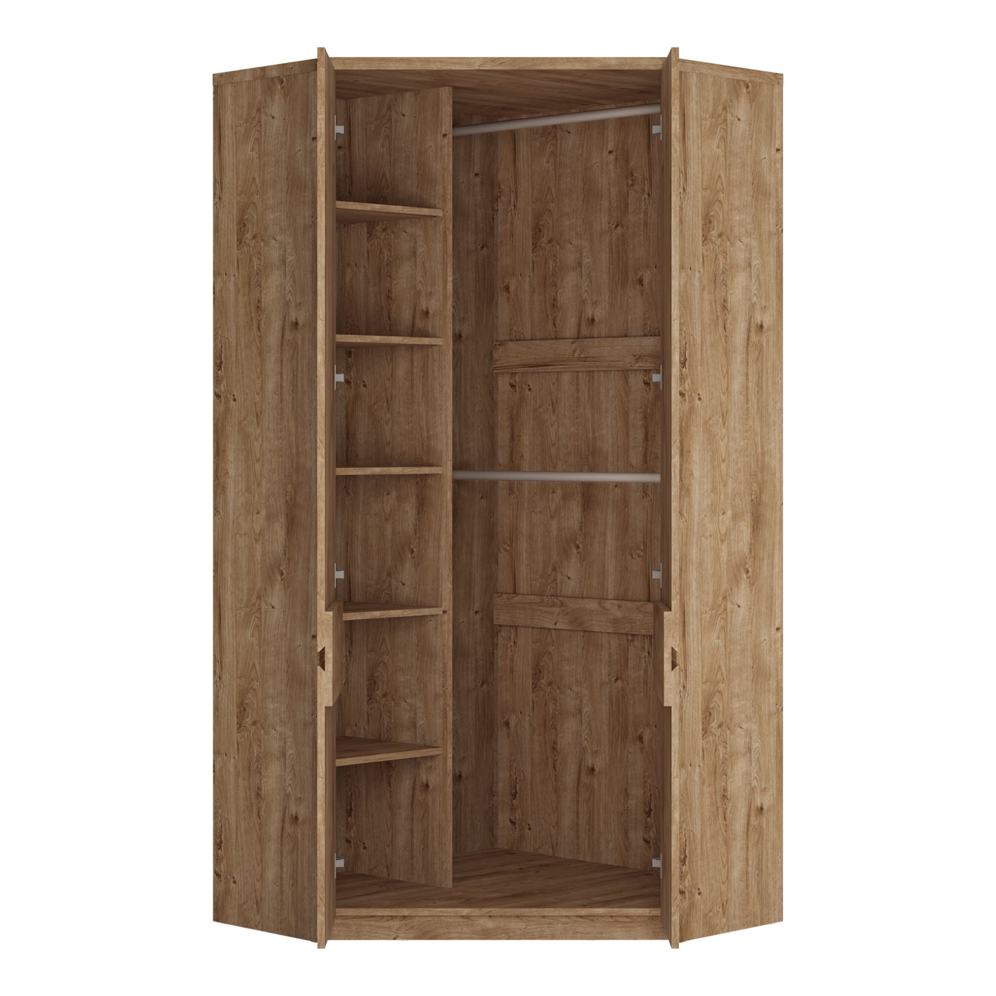 Fribo Corner Wardrobe 2 Door in Golden Ribbeck Oak