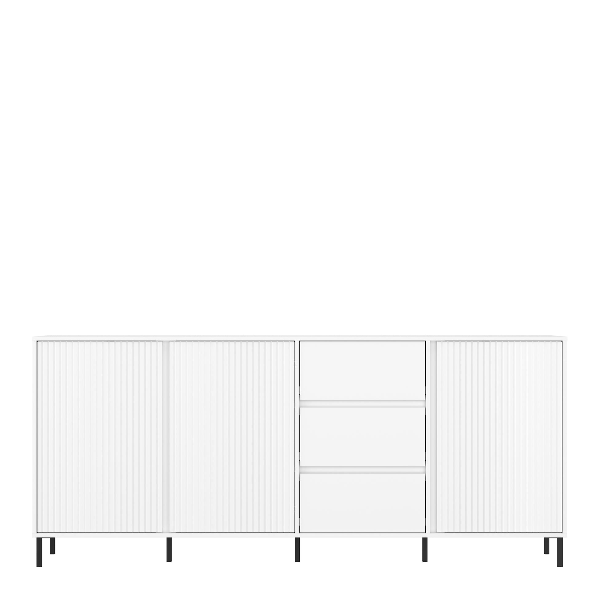 Avenale Sideboard 3 Door 3 Drawer in Alpine White High Gloss