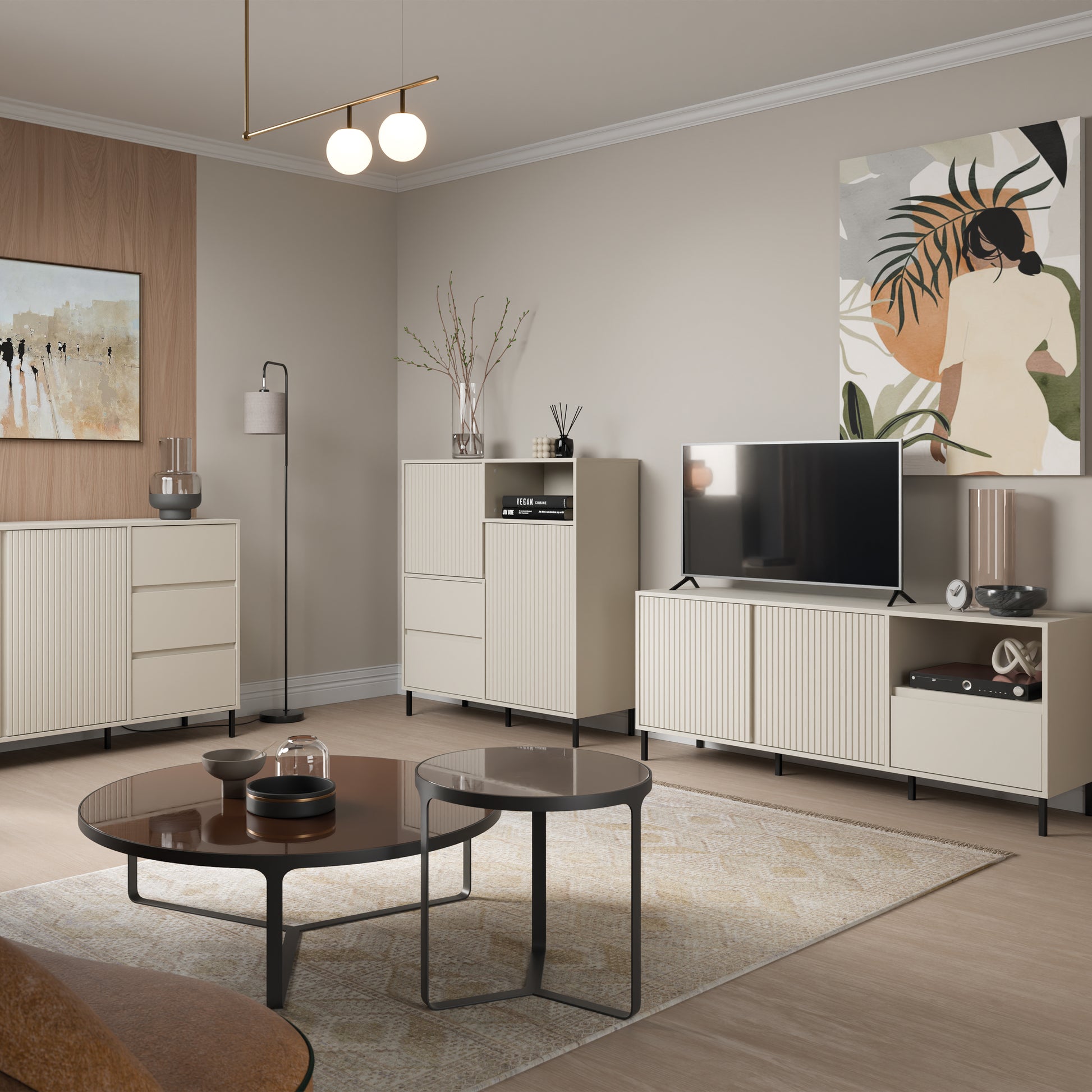 Avenale Sideboard 2 Door 2 Drawer in Cashmere