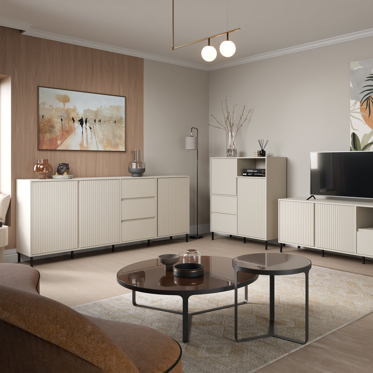 Avenale Sideboard 2 Door 2 Drawer in Cashmere