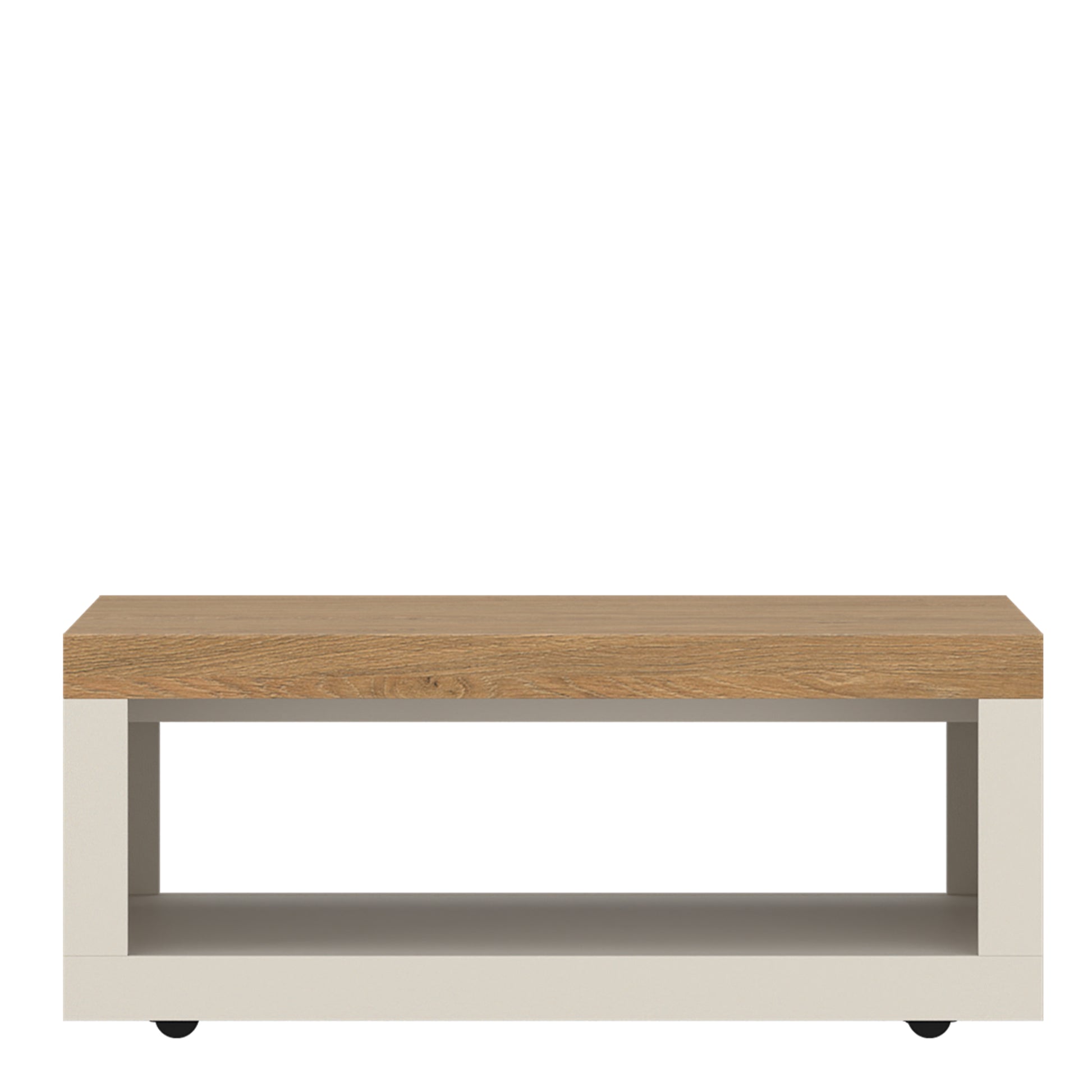 Naxxar Coffee Table in Cashmere and Stone Oak