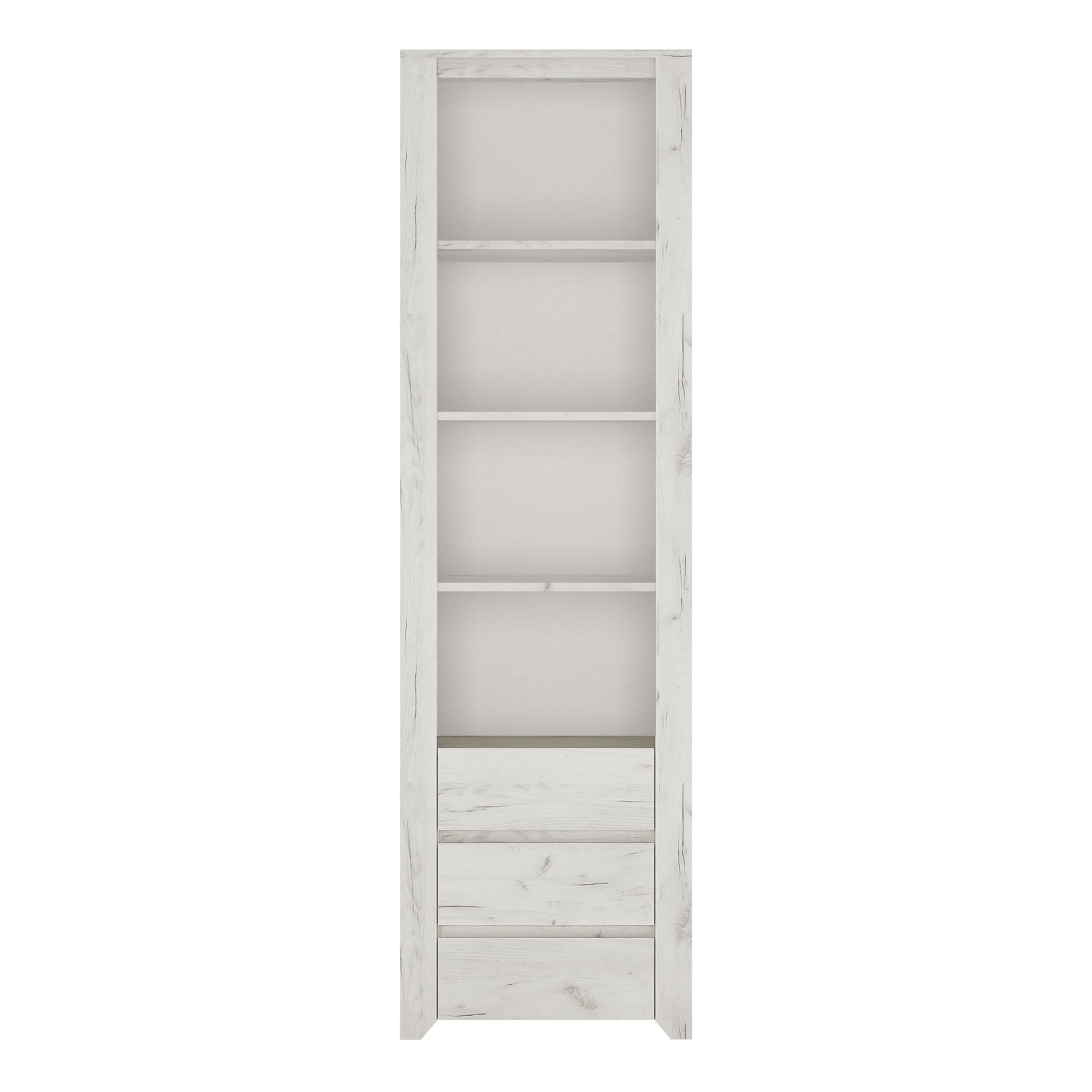 Angel Tall Narrow 3 Drawer Bookcase