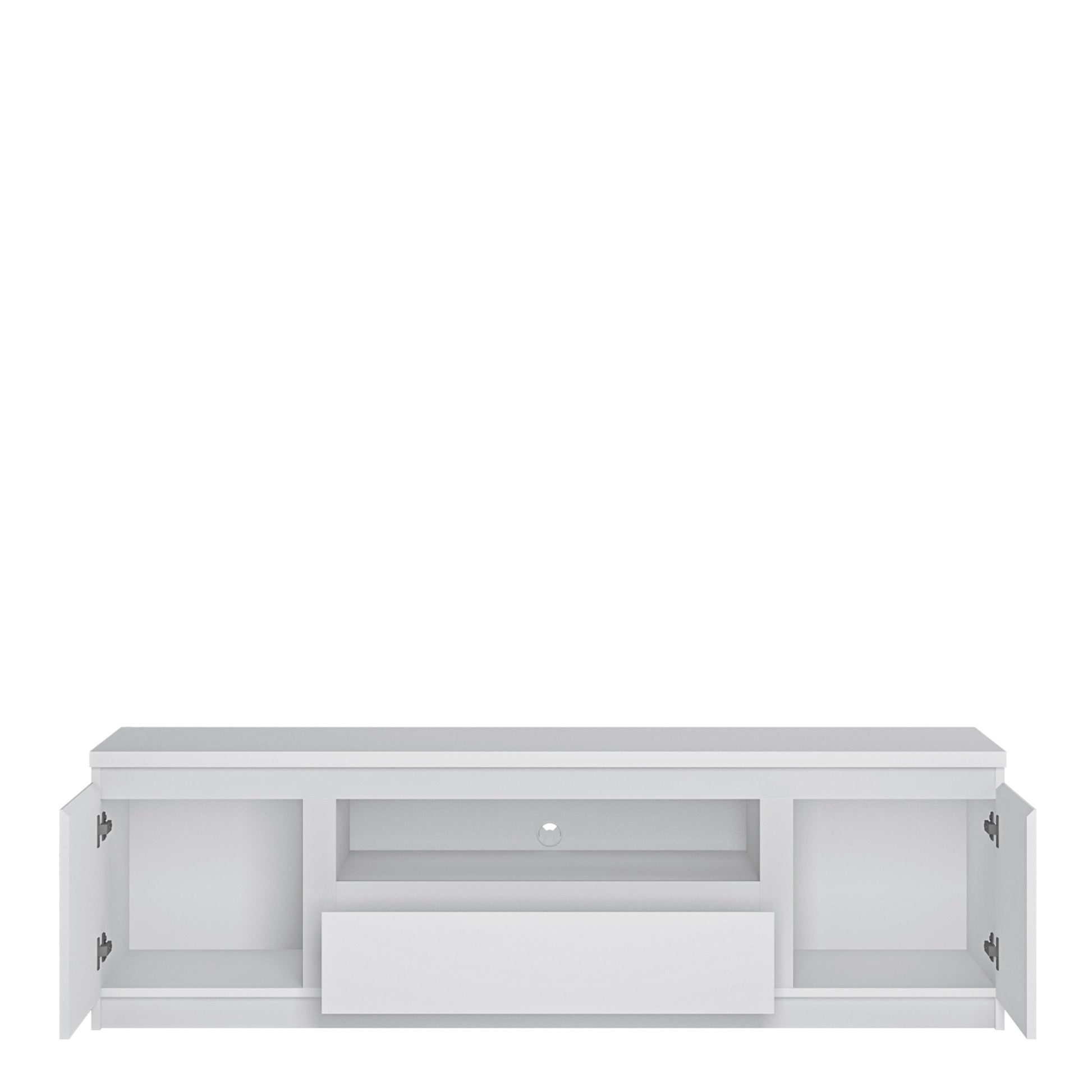 Fribo 2 Door 1 Drawer 166cm Wide TV Cabinet in White