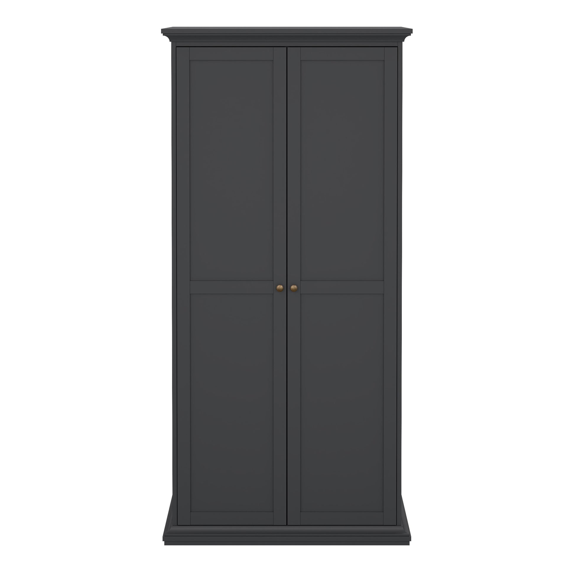 Paris Wardrobe with 2 Doors in Matt Grey