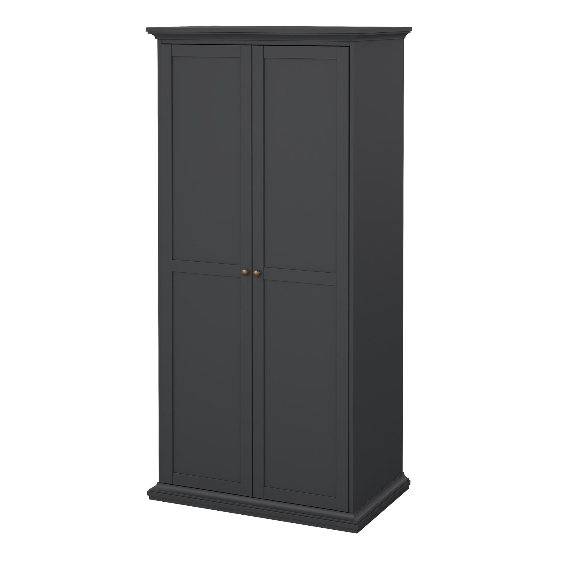 Paris Wardrobe with 2 Doors in Matt Grey