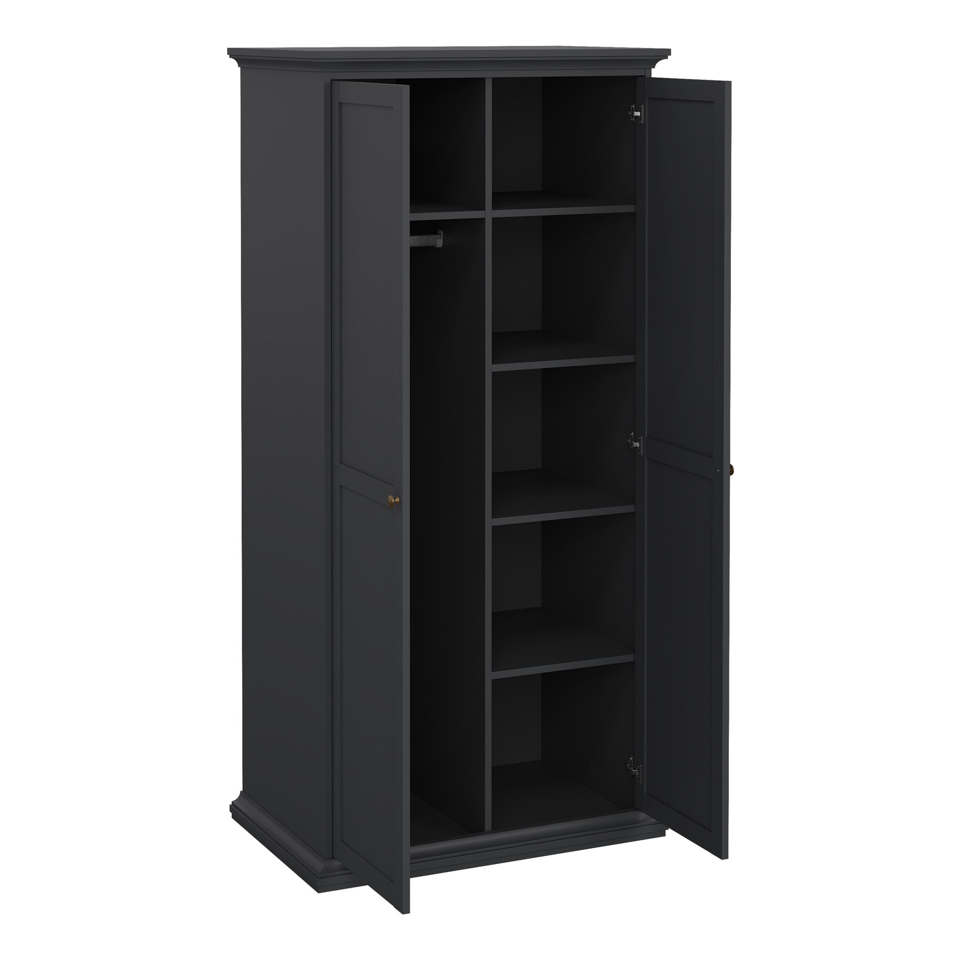 Paris Wardrobe with 2 Doors in Matt Grey
