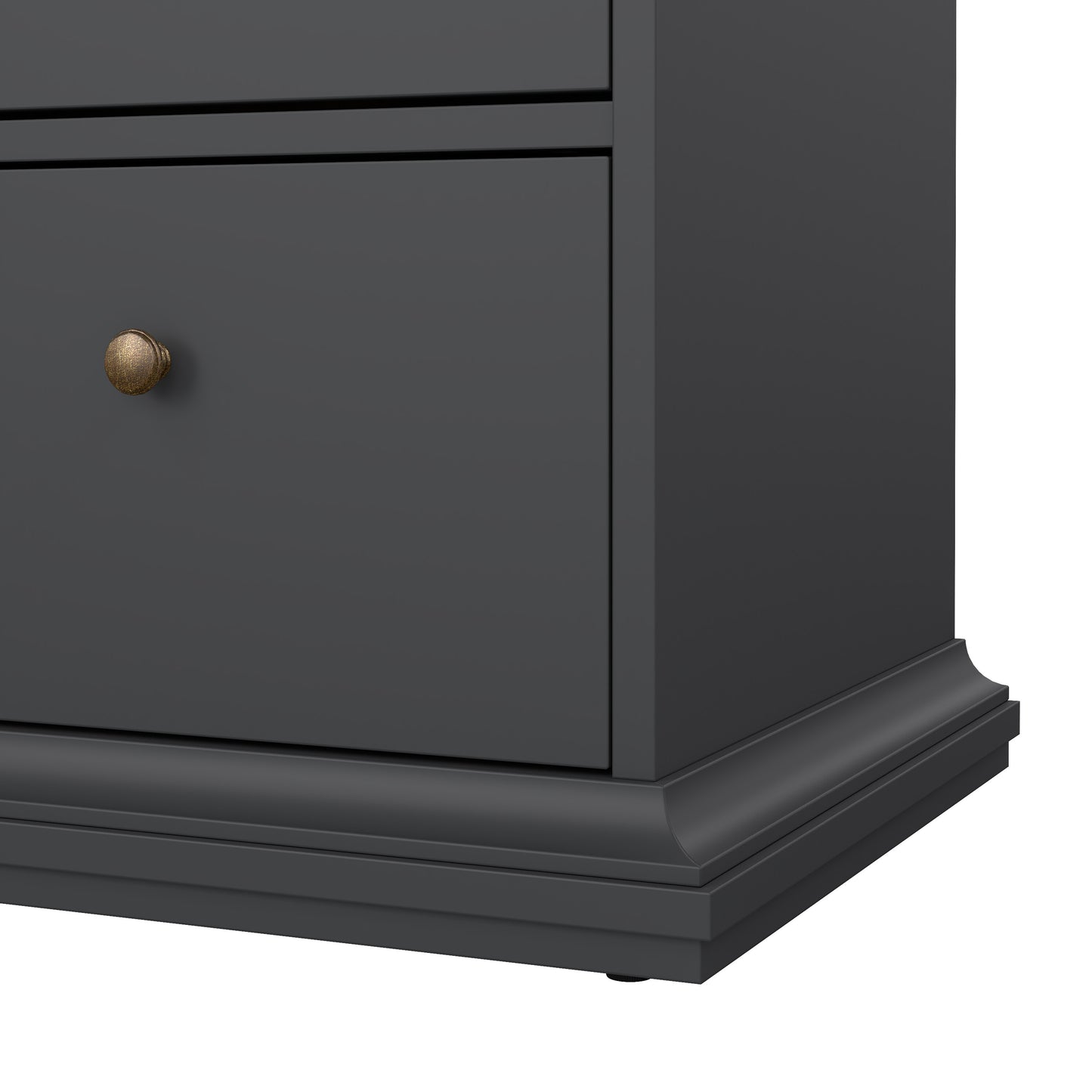 Paris Nightstand 1 Door + 1 Drawer in White