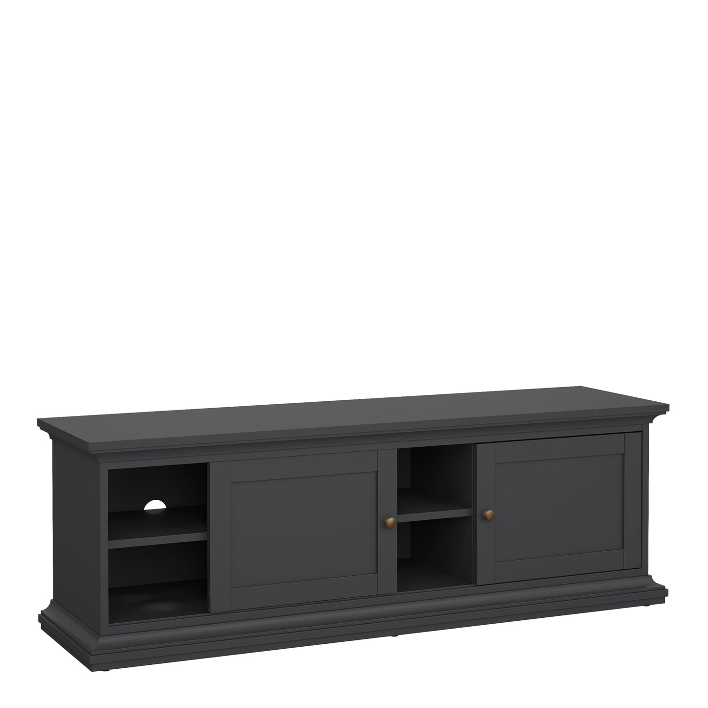 Paris TV-unit 2 frame Doors in Matt Grey
