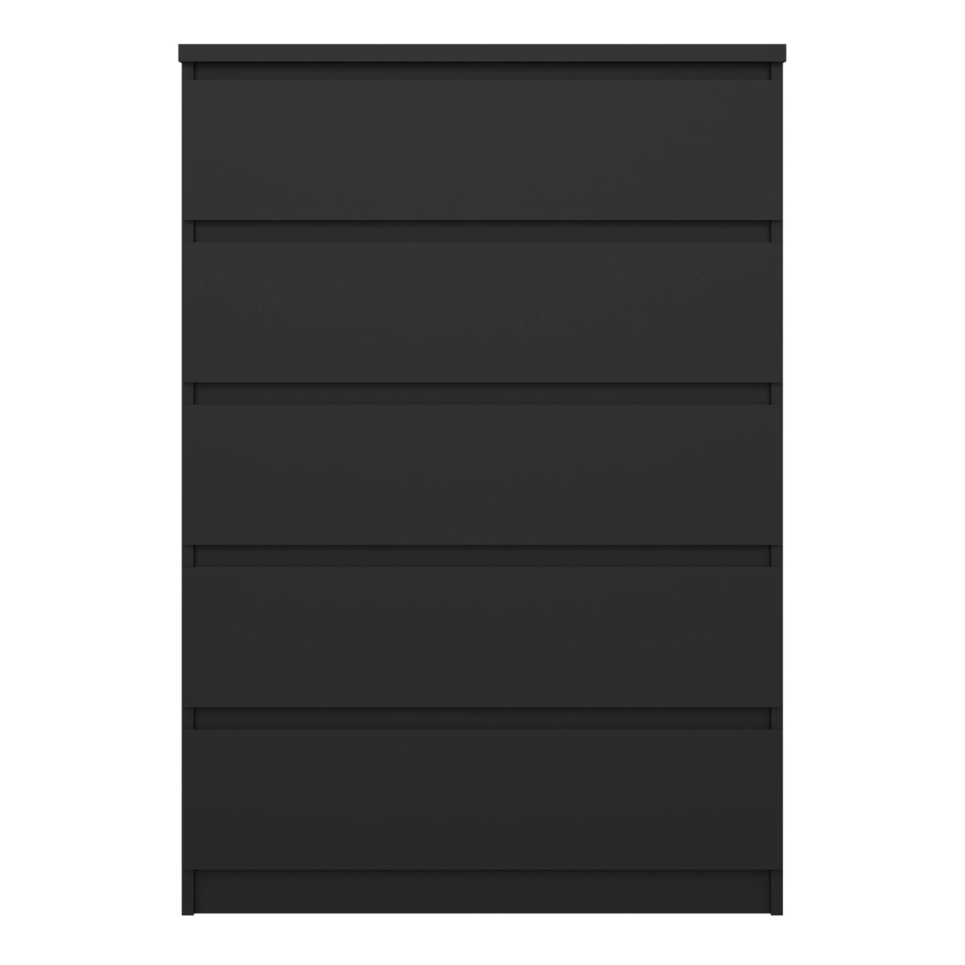 Naia Chest of 5 Drawers in Black Matt
