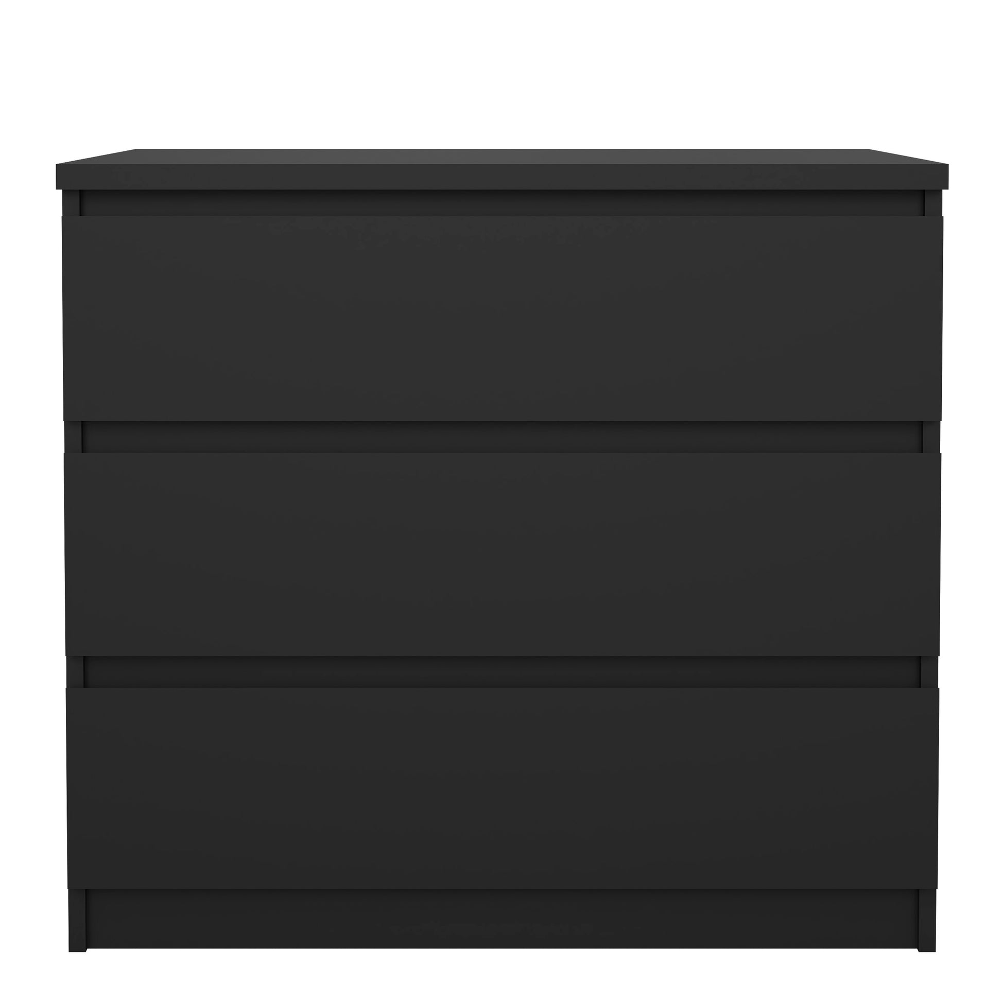 Naia Chest of 3 Drawers in Black Matt