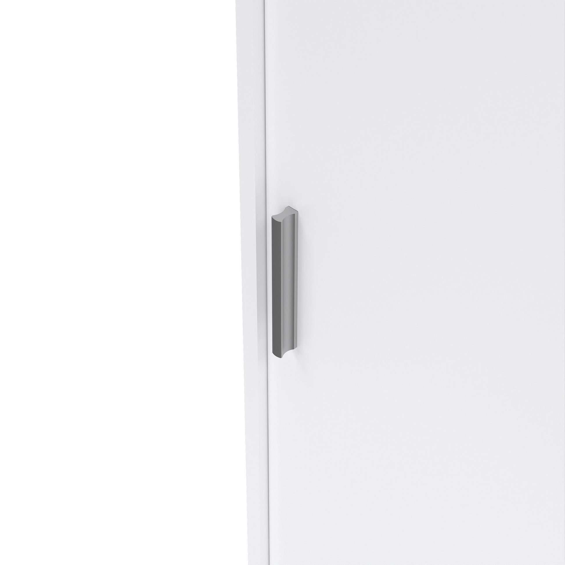 Naia Wardrobe with 2 Sliding Doors 1 Door 3 Drawers in White High Gloss