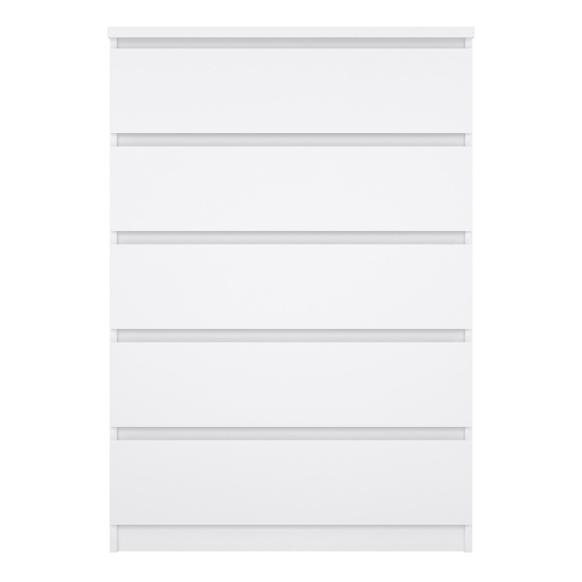 Naia Chest of 5 Drawers in White High Gloss