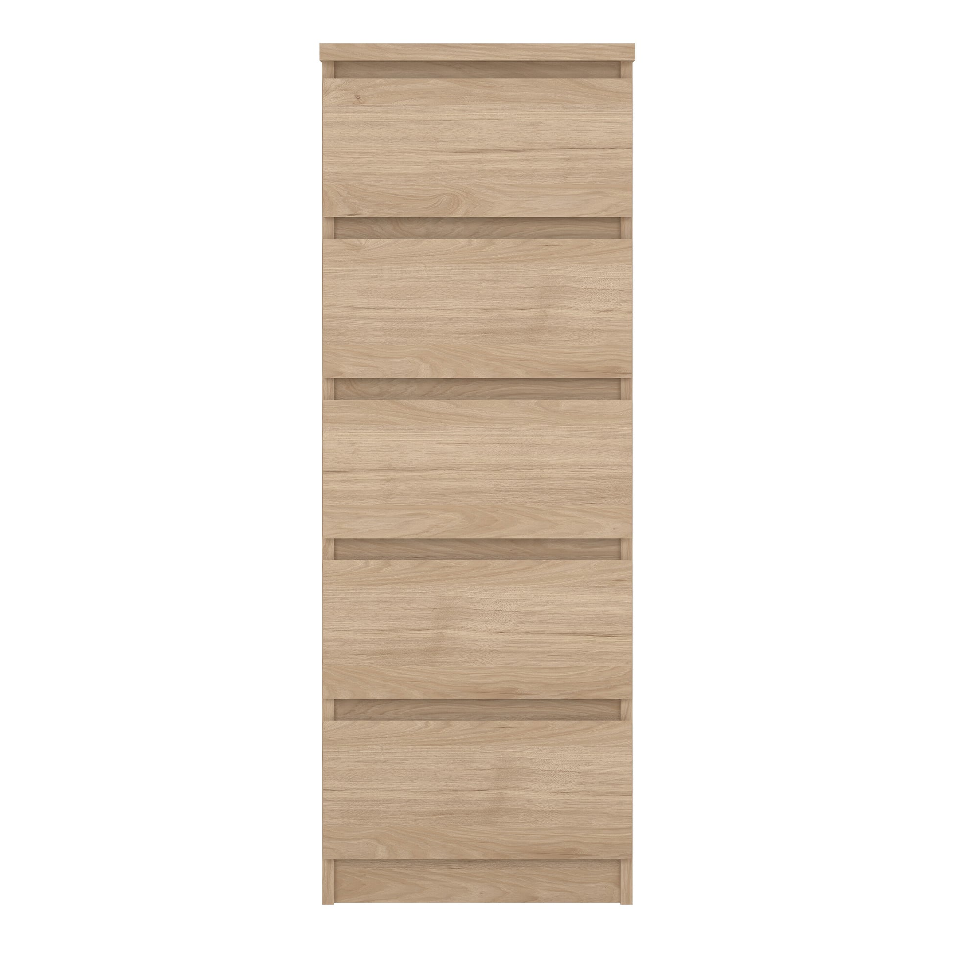 Naia Narrow Chest of 5 Drawers in Jackson Hickory Oak