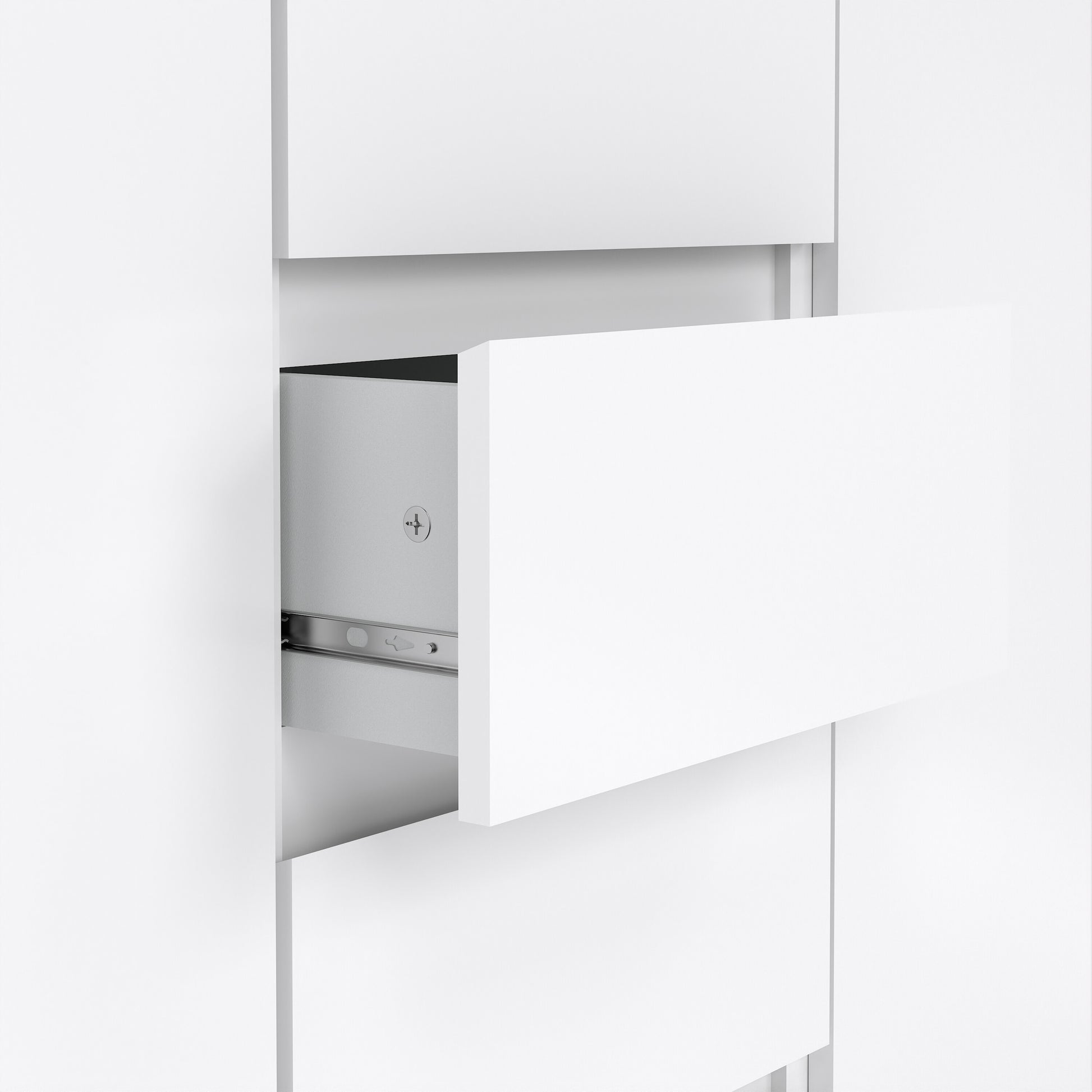 Naia Sideboard - 4 Drawers 2 Doors in White High Gloss