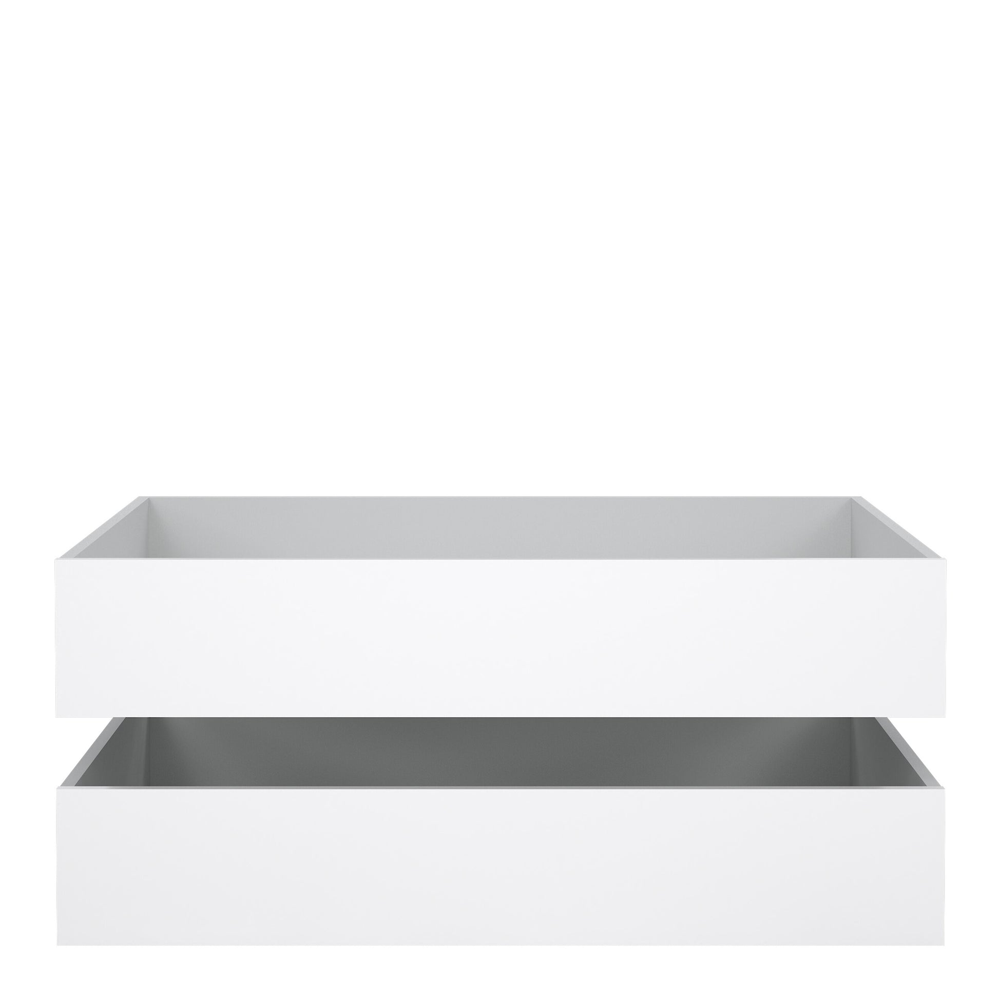Naia Set of 2 Underbed Drawers (for Single or Double Beds) in White High Gloss