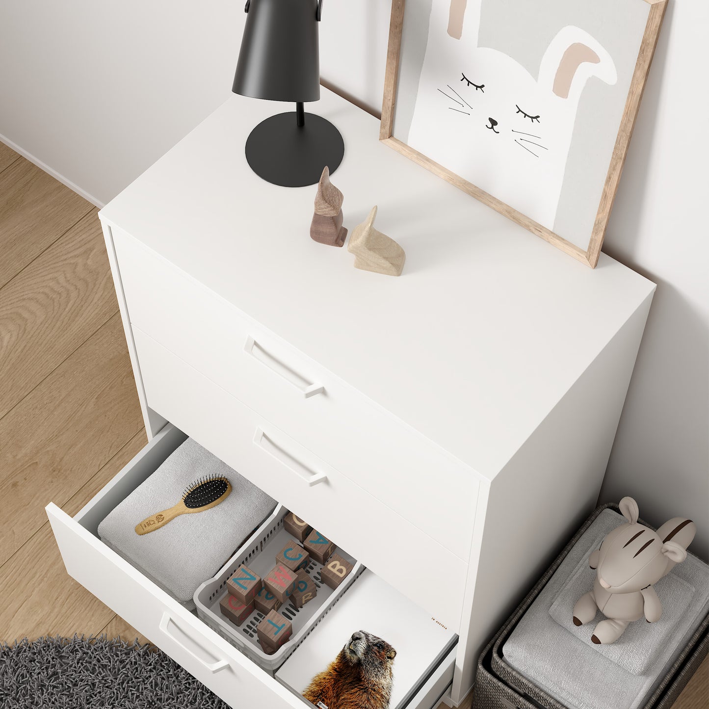 Sofia Chest 3 drawers White