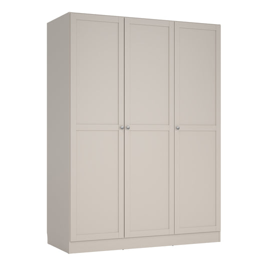 Brande Wardrobe with 3 Frame Doors in Cashmere