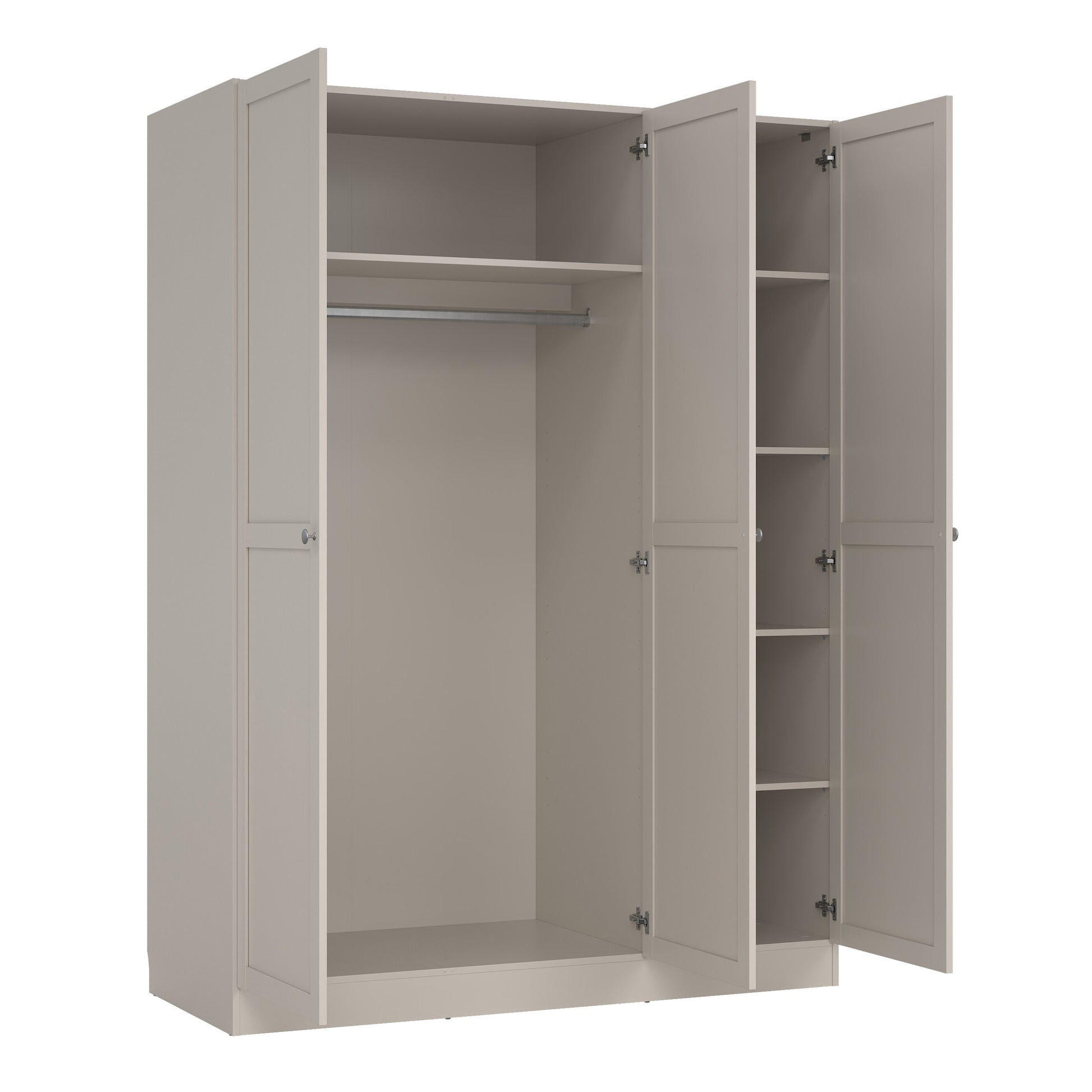 Brande Wardrobe with 3 Frame Doors in Cashmere