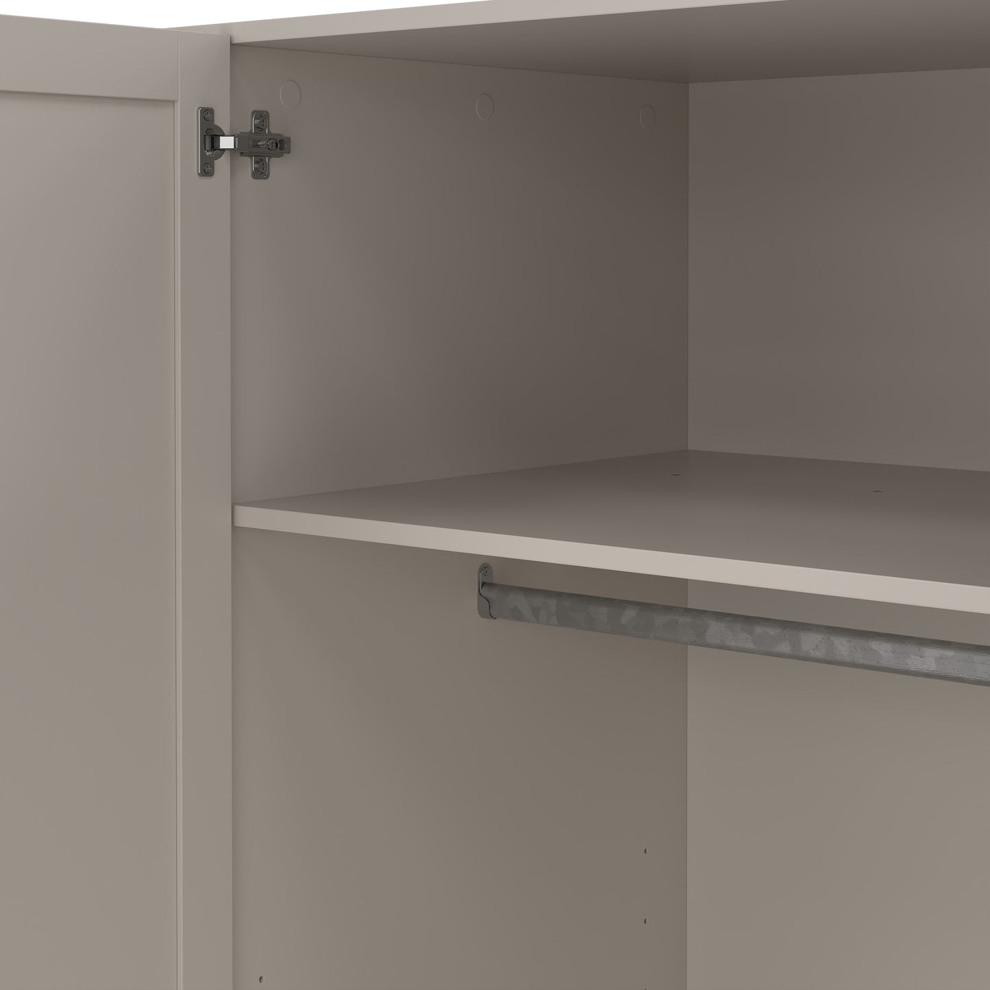 Brande Wardrobe with 4 Frame Doors in Cashmere