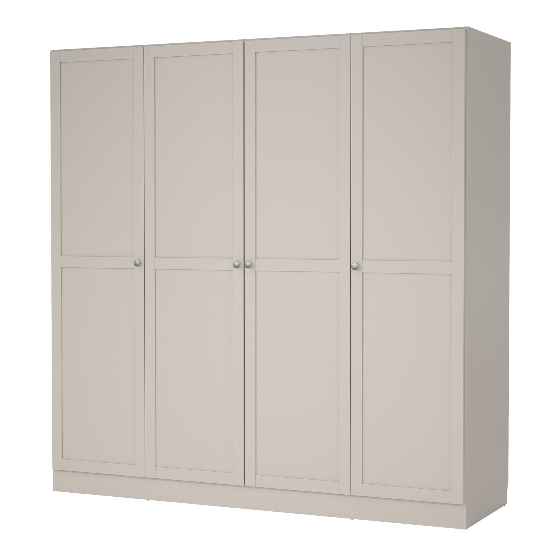 Brande Wardrobe with 4 Frame Doors in Cashmere