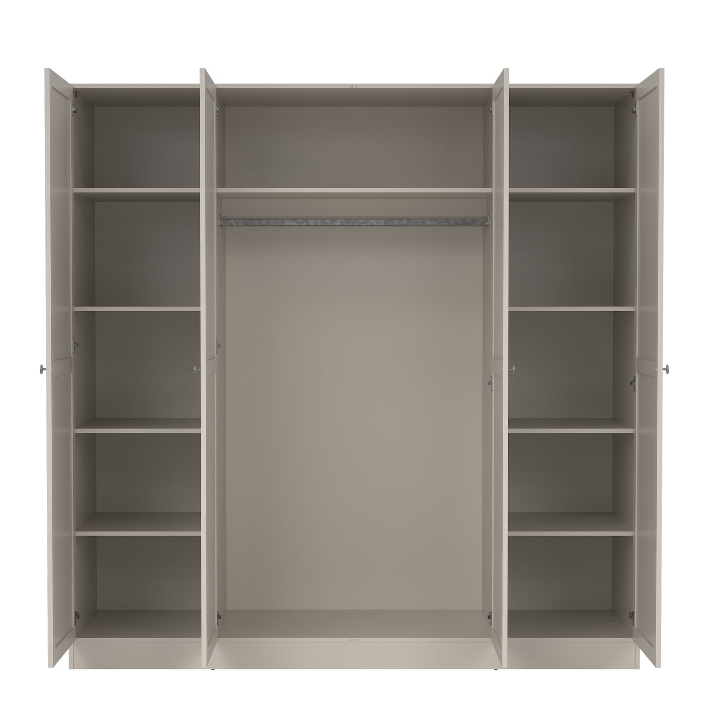 Brande Wardrobe with 4 Frame Doors in Cashmere