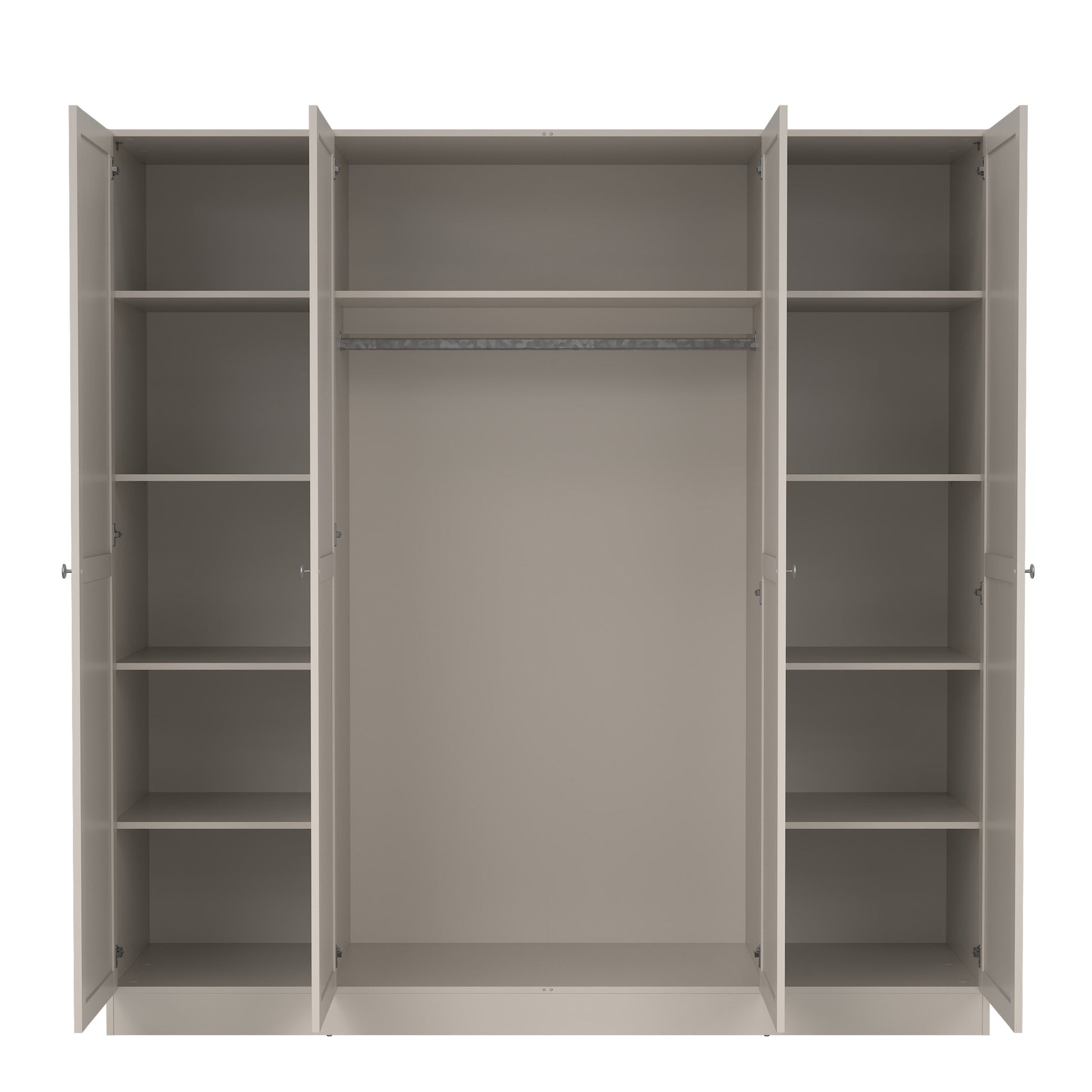 Brande Wardrobe with 4 Frame Doors in Cashmere