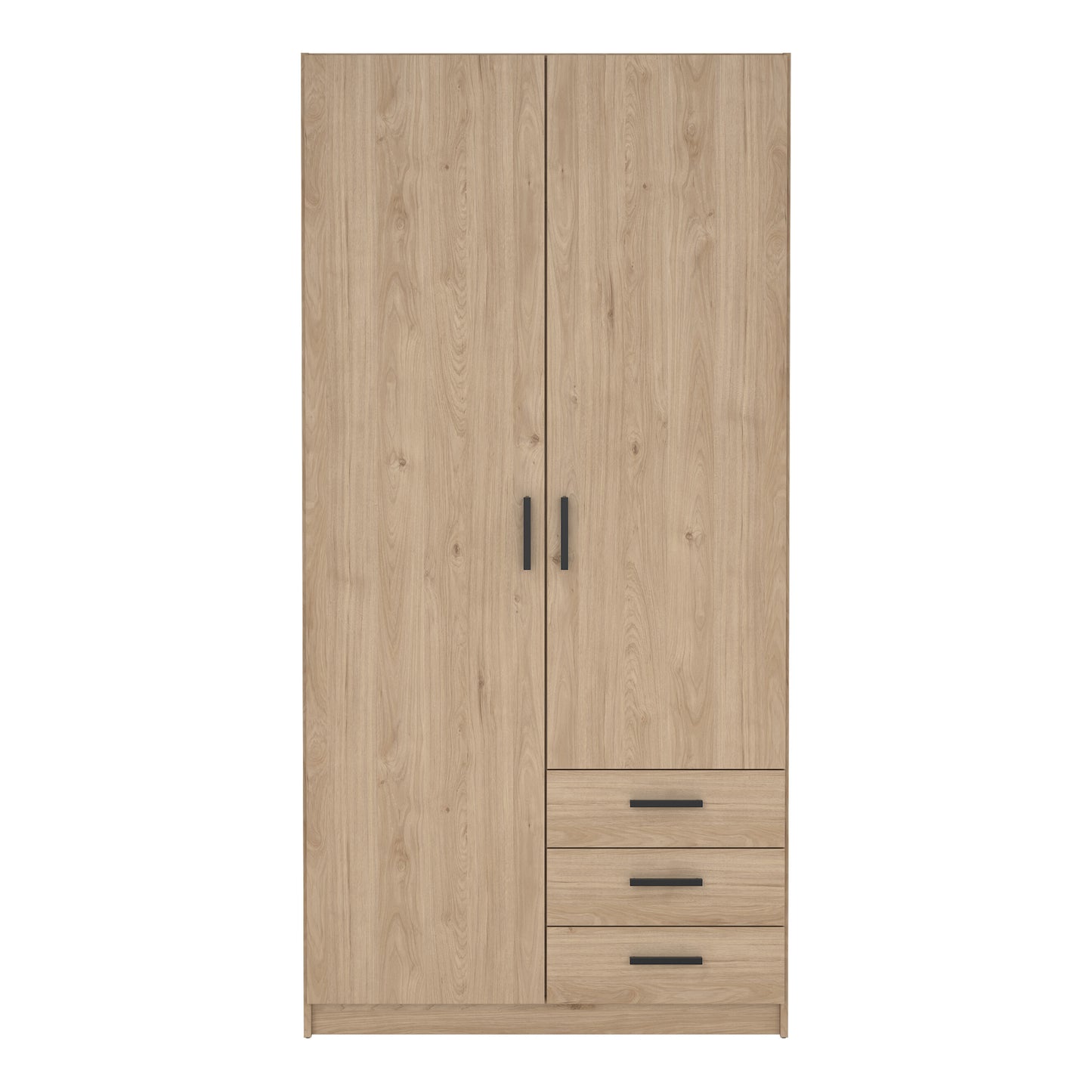 Sprint Wardrobe with 2 Doors + 3 Drawers in Jackson Hickory