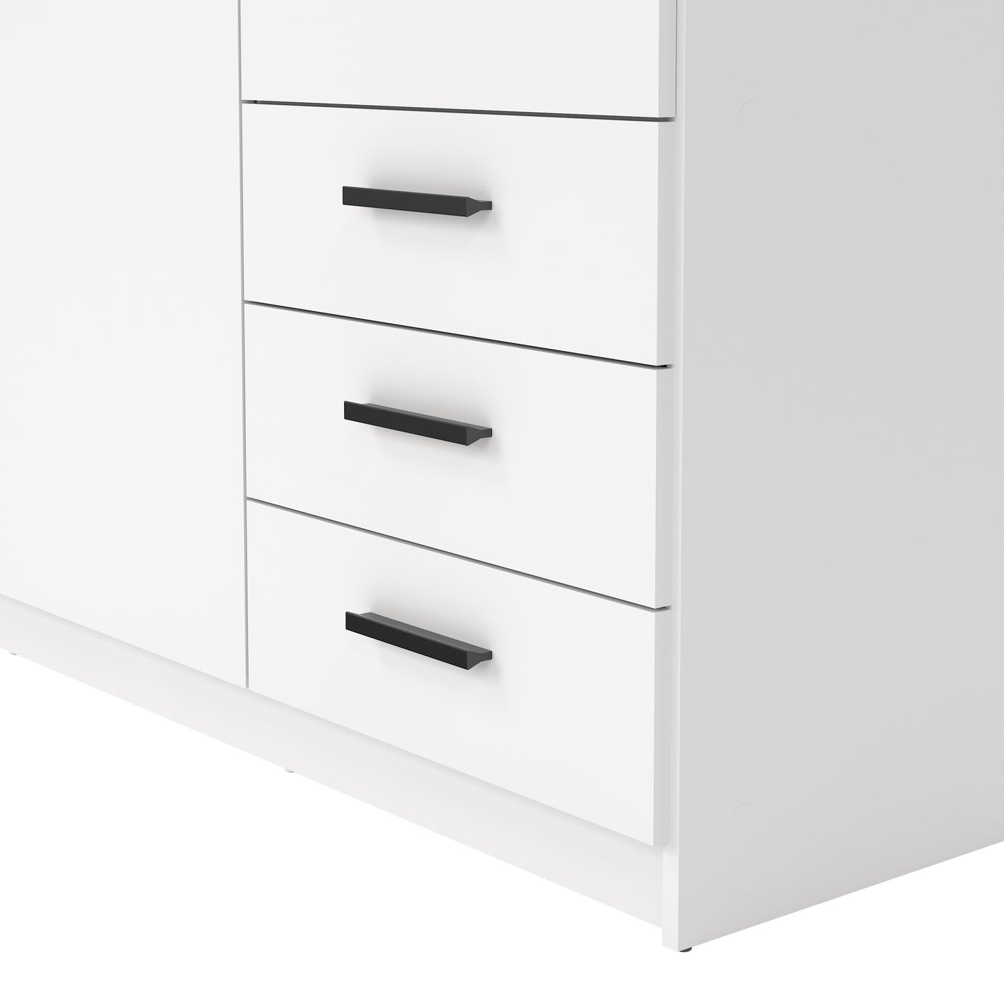 Sprint Wardrobe with 3 Doors + 3 Drawers in White