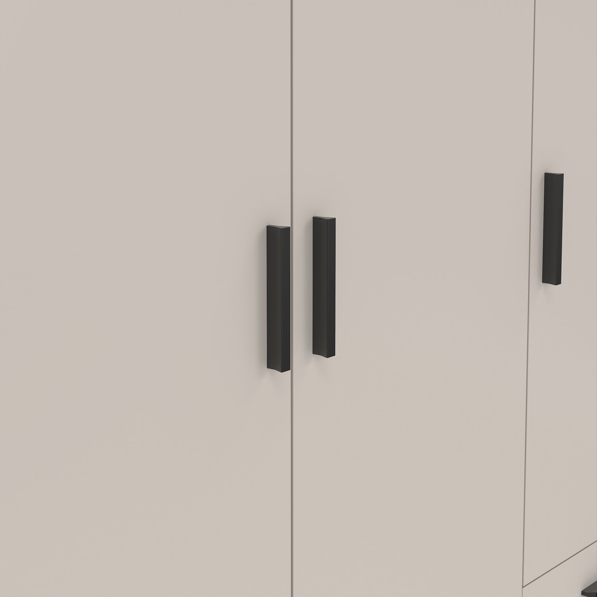 Sprint Wardrobe with 3 Doors + 3 Drawers in Cashmere
