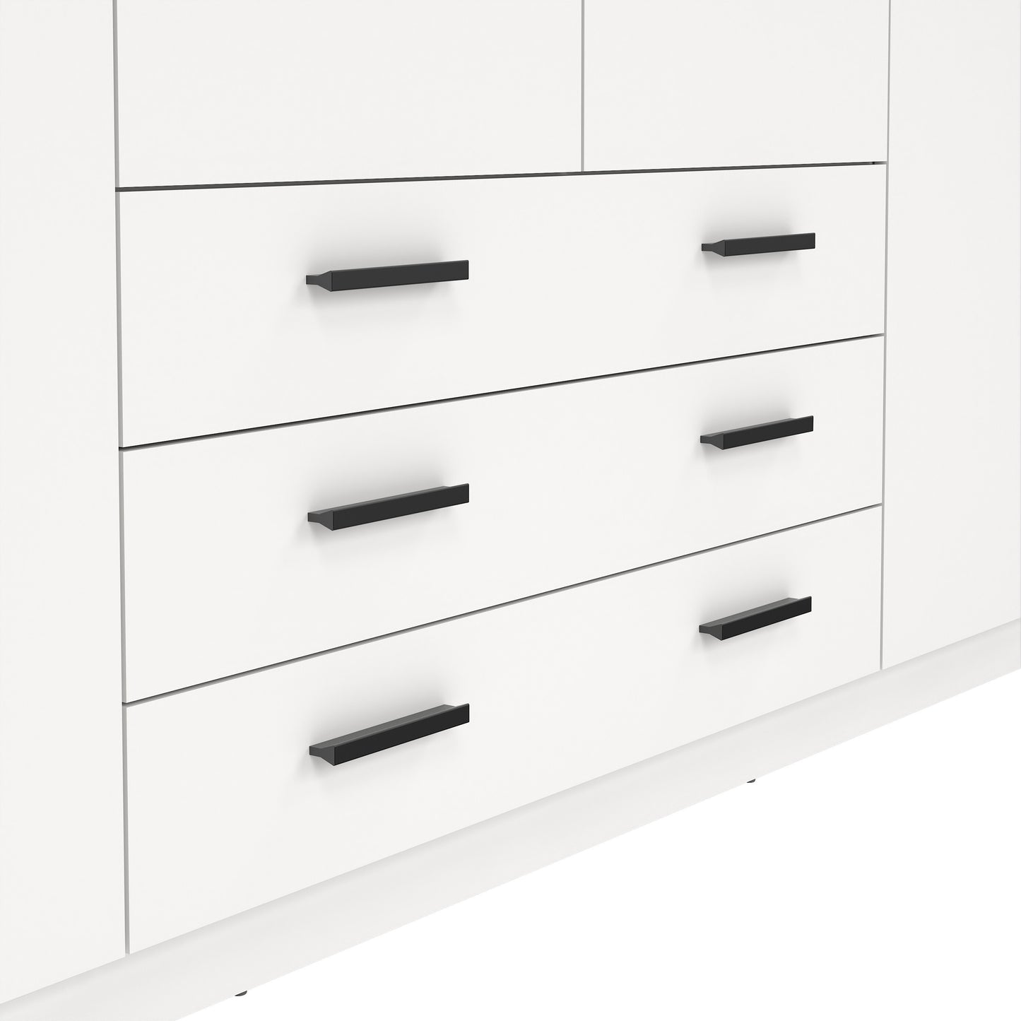 Sprint Wardrobe with 4 Doors + 3 Drawers in White
