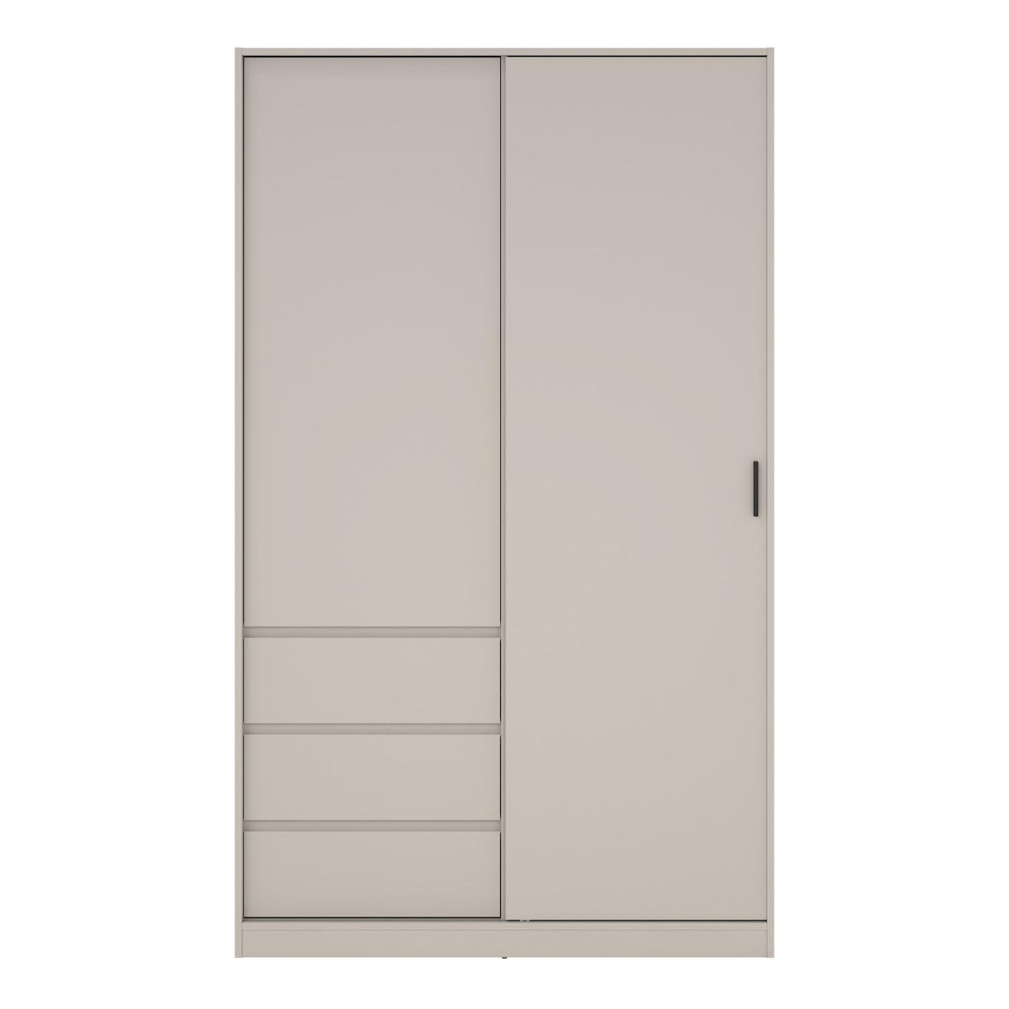 Naia Wardrobe with 1 Sliding Door 1 Std Door & 3 Drawers in Cashmere