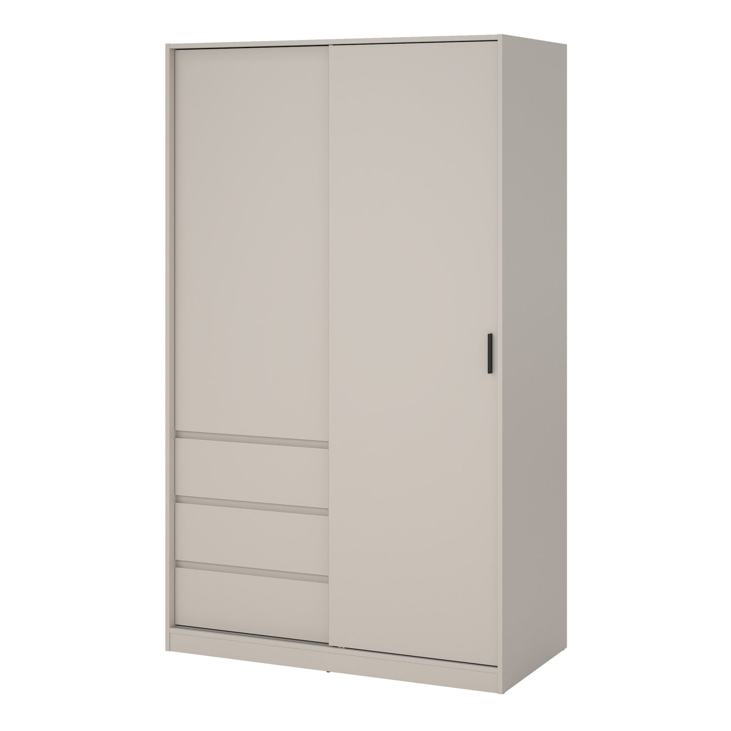 Naia Wardrobe with 1 Sliding Door 1 Std Door & 3 Drawers in Cashmere