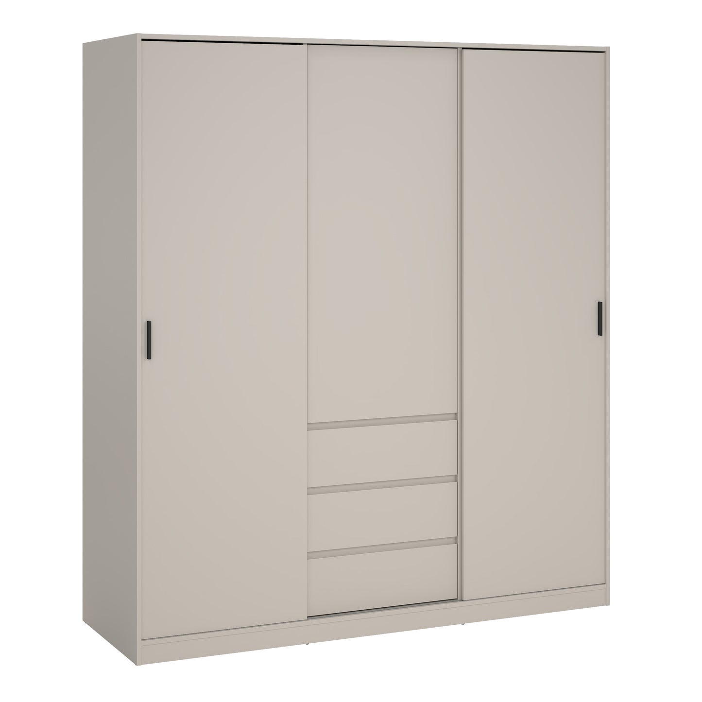 Naia Wardrobe with 2 sliding Doors 1 Door 3 Drawers in Cashmere