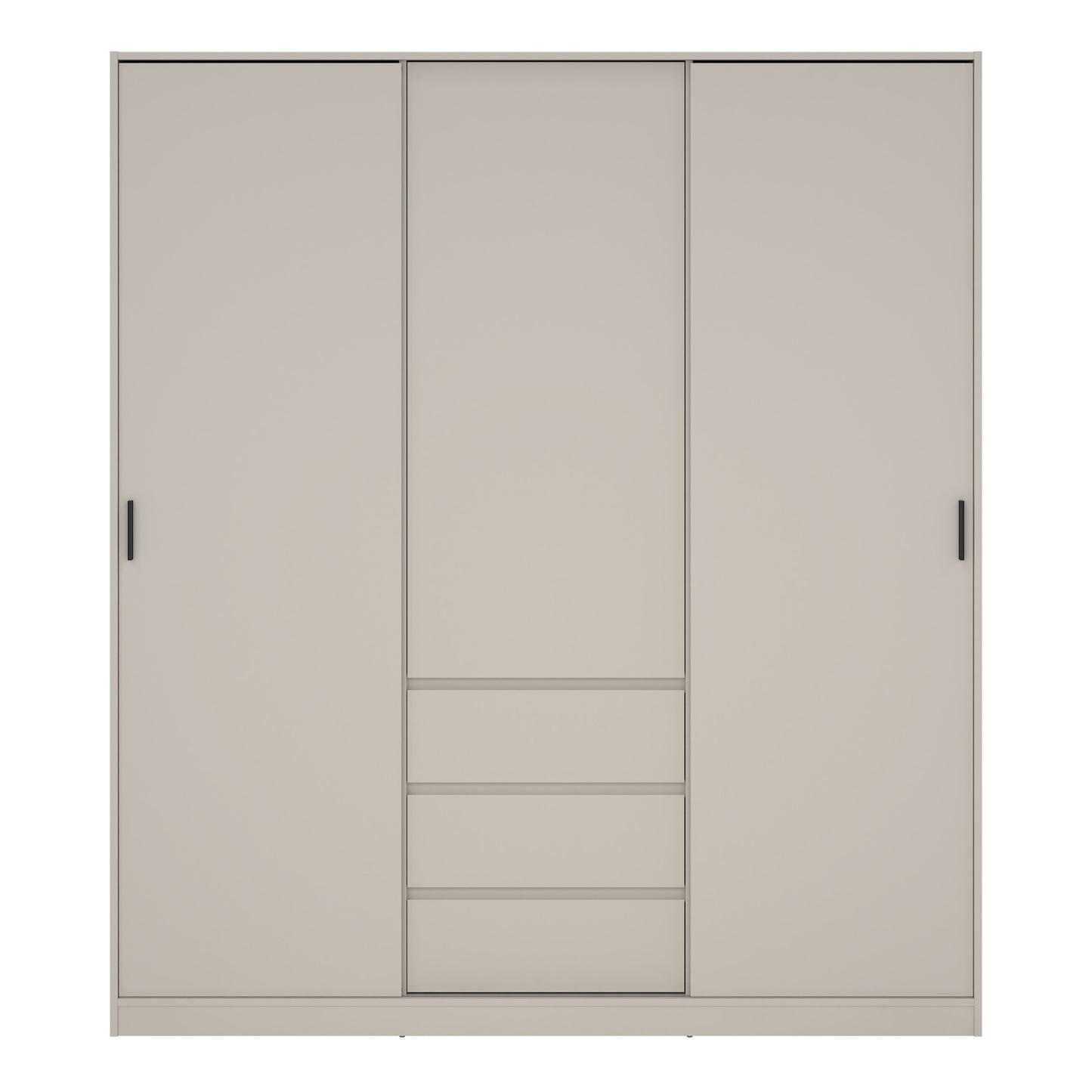 Naia Wardrobe with 2 sliding Doors 1 Door 3 Drawers in Cashmere