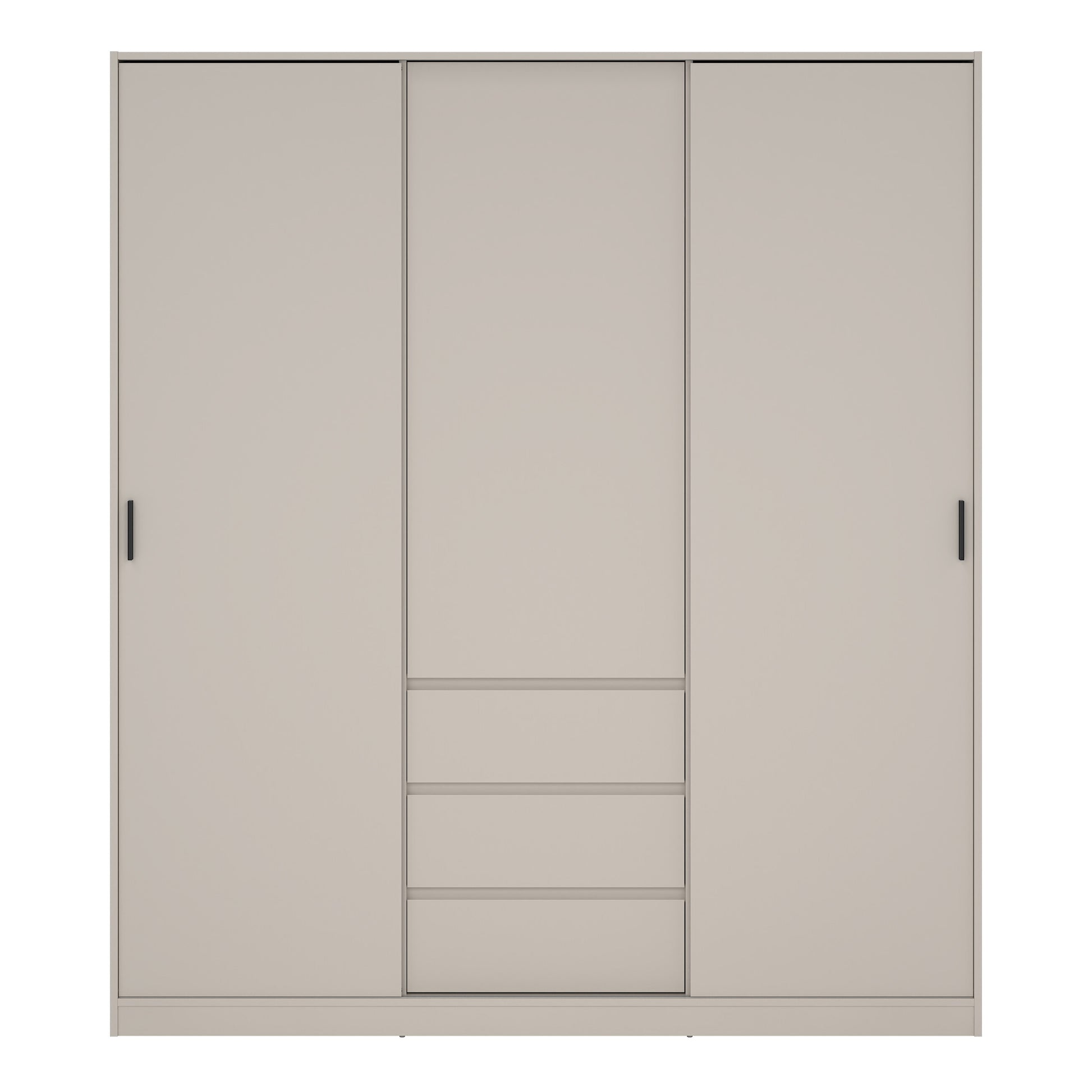 Naia Wardrobe with 2 sliding Doors 1 Door 3 Drawers in Cashmere