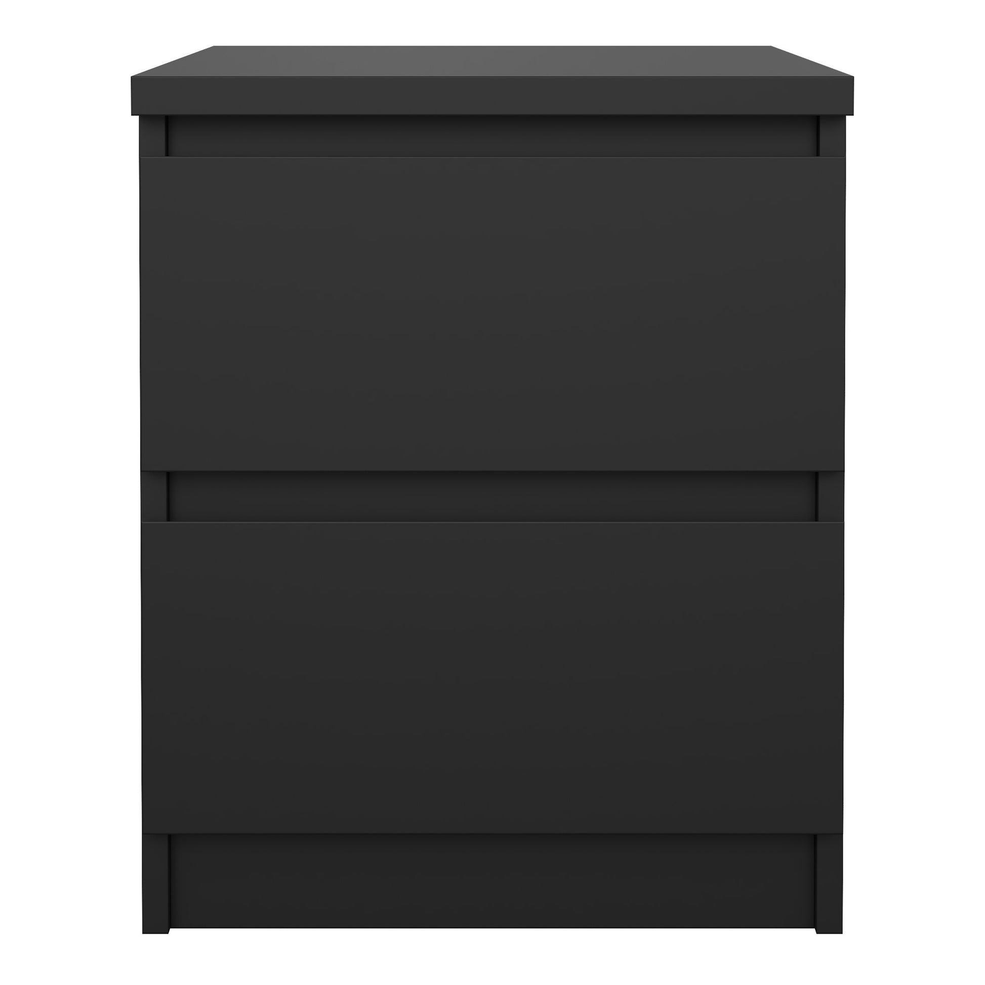 Naia Bedside 2 drawers in Matt Black