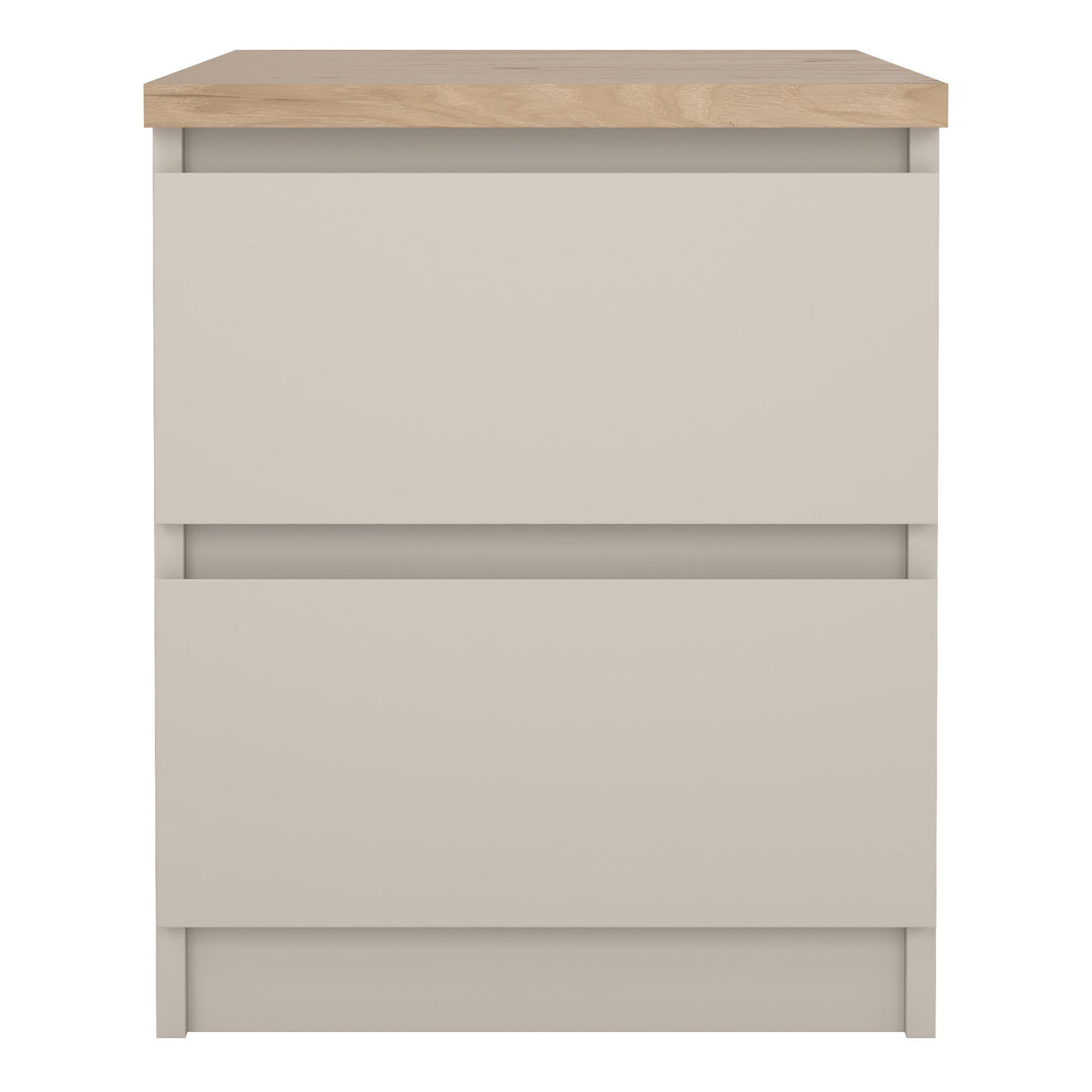 Naia Bedside 2 drawers in Cashmere Jackson Hickory