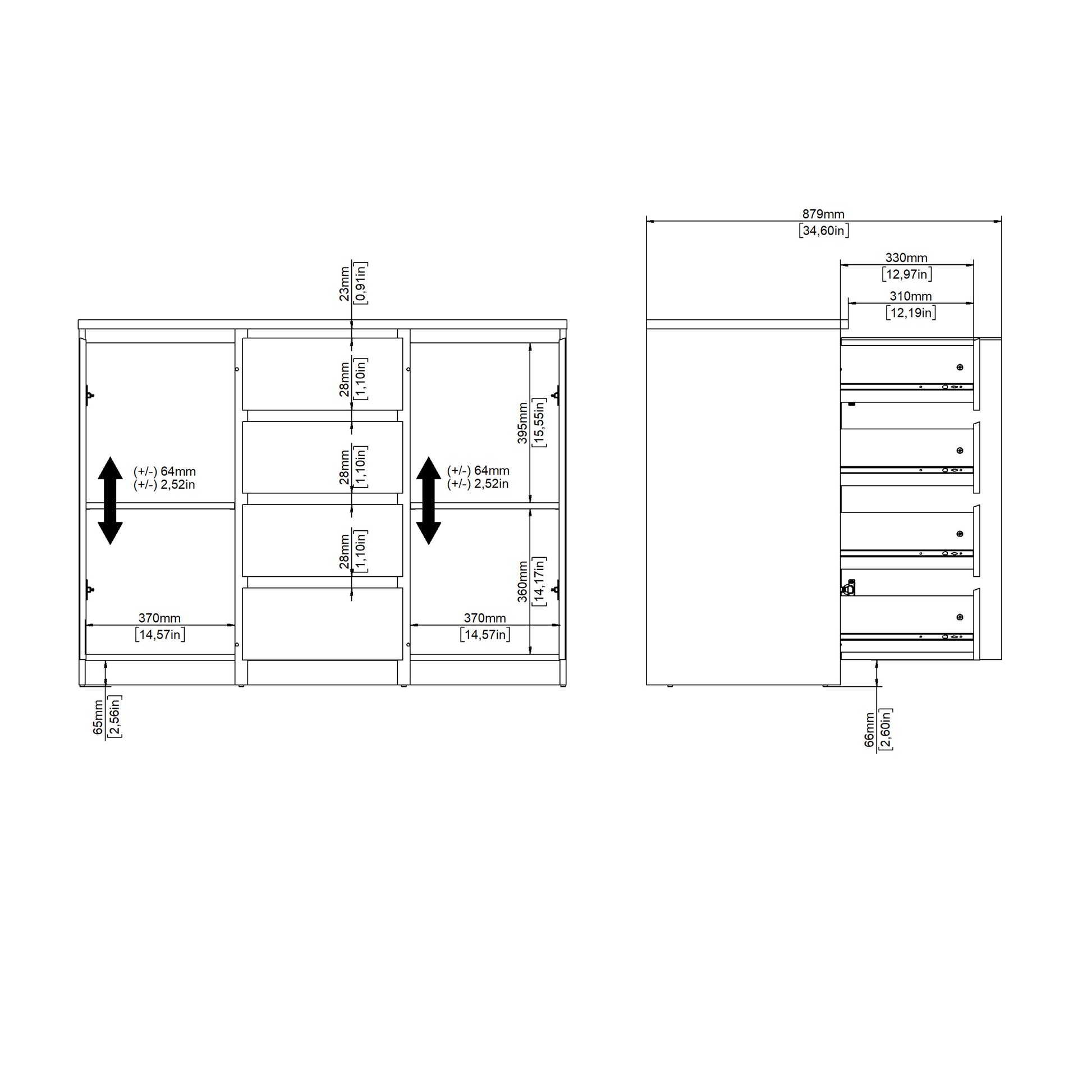 Naia Sideboard in White