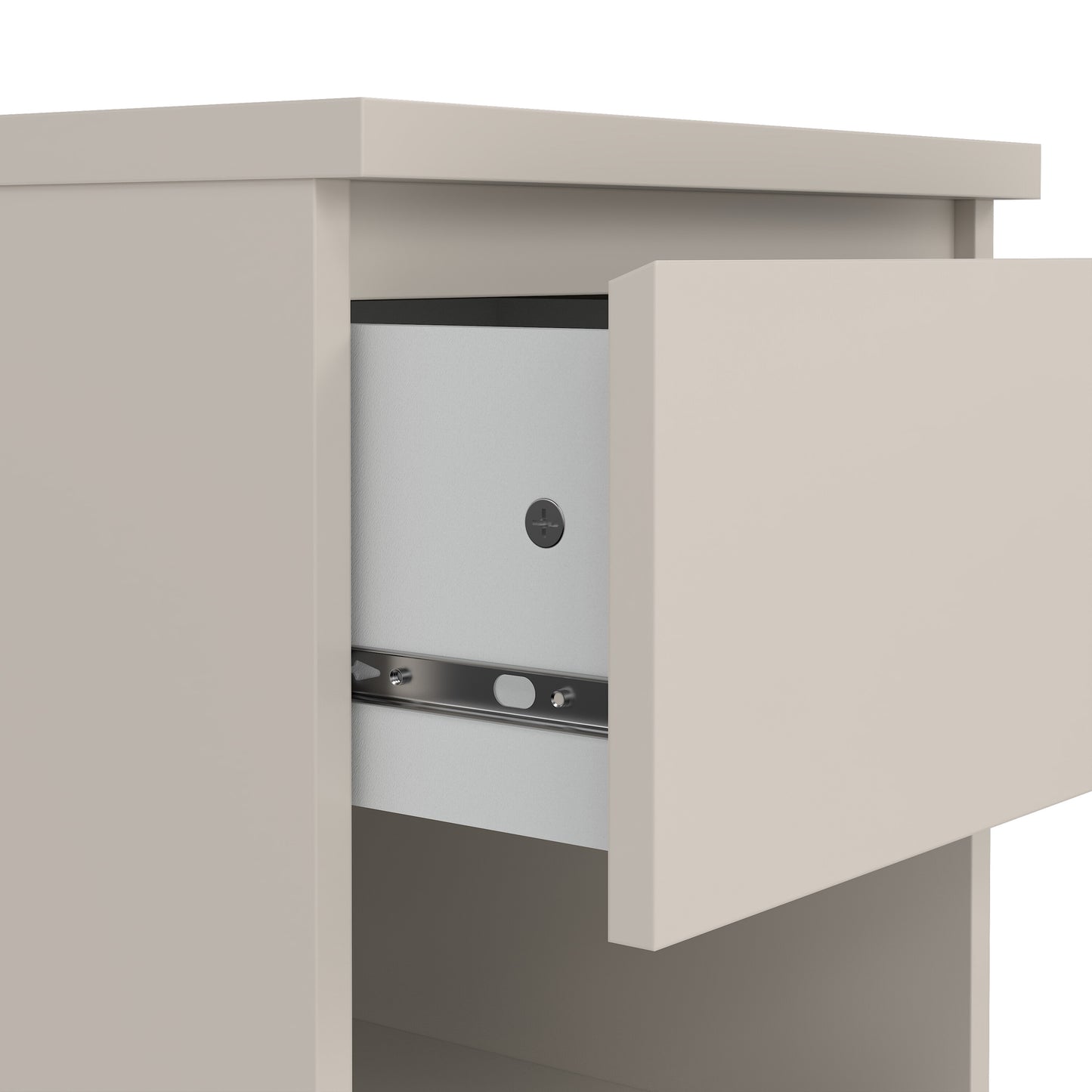 Naia Nightstand 1 Drawer Nightstand in Cashmere
