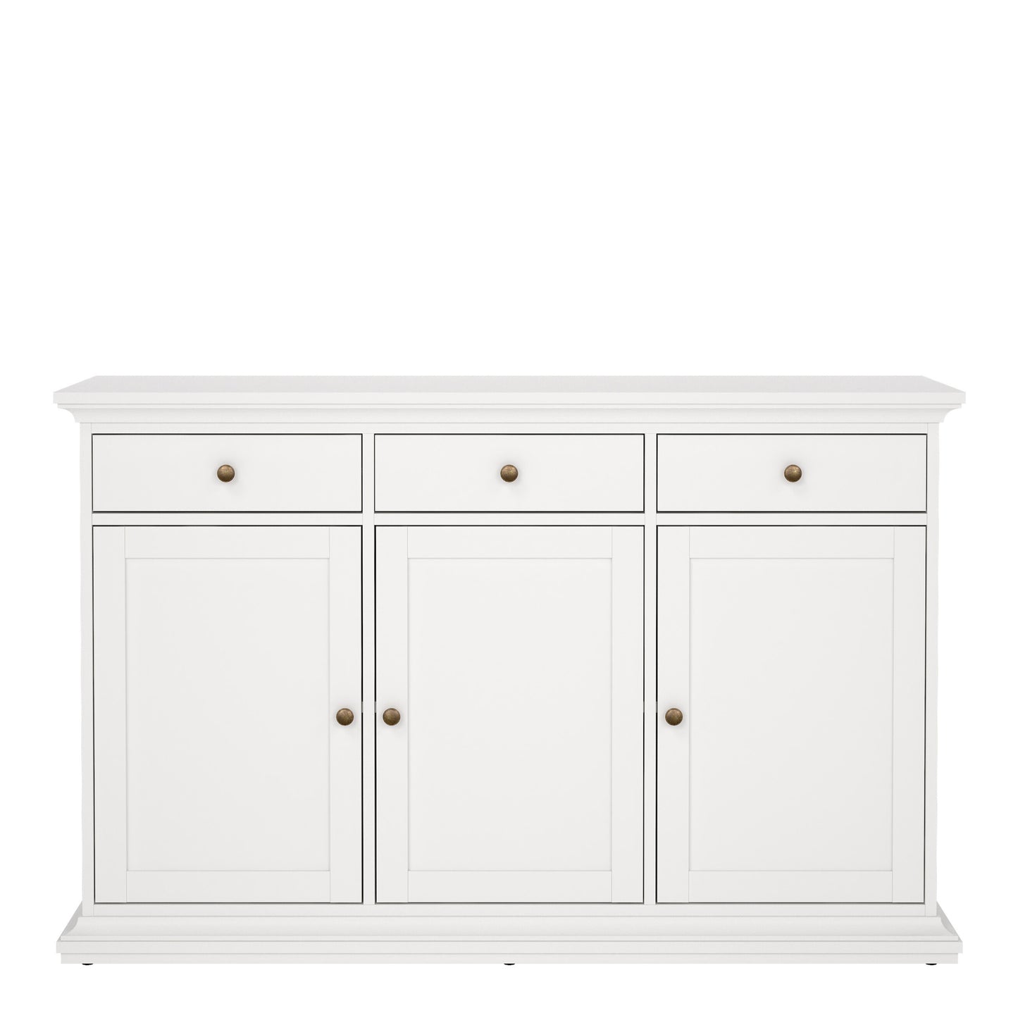Paris Sideboard with 3 doors and 3 drawers in White