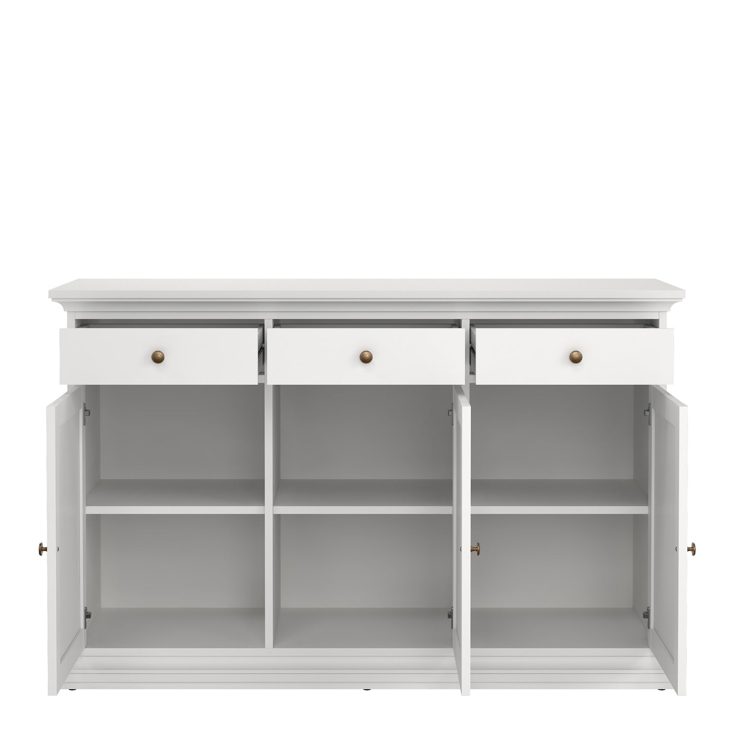Paris Sideboard with 3 doors and 3 drawers in White