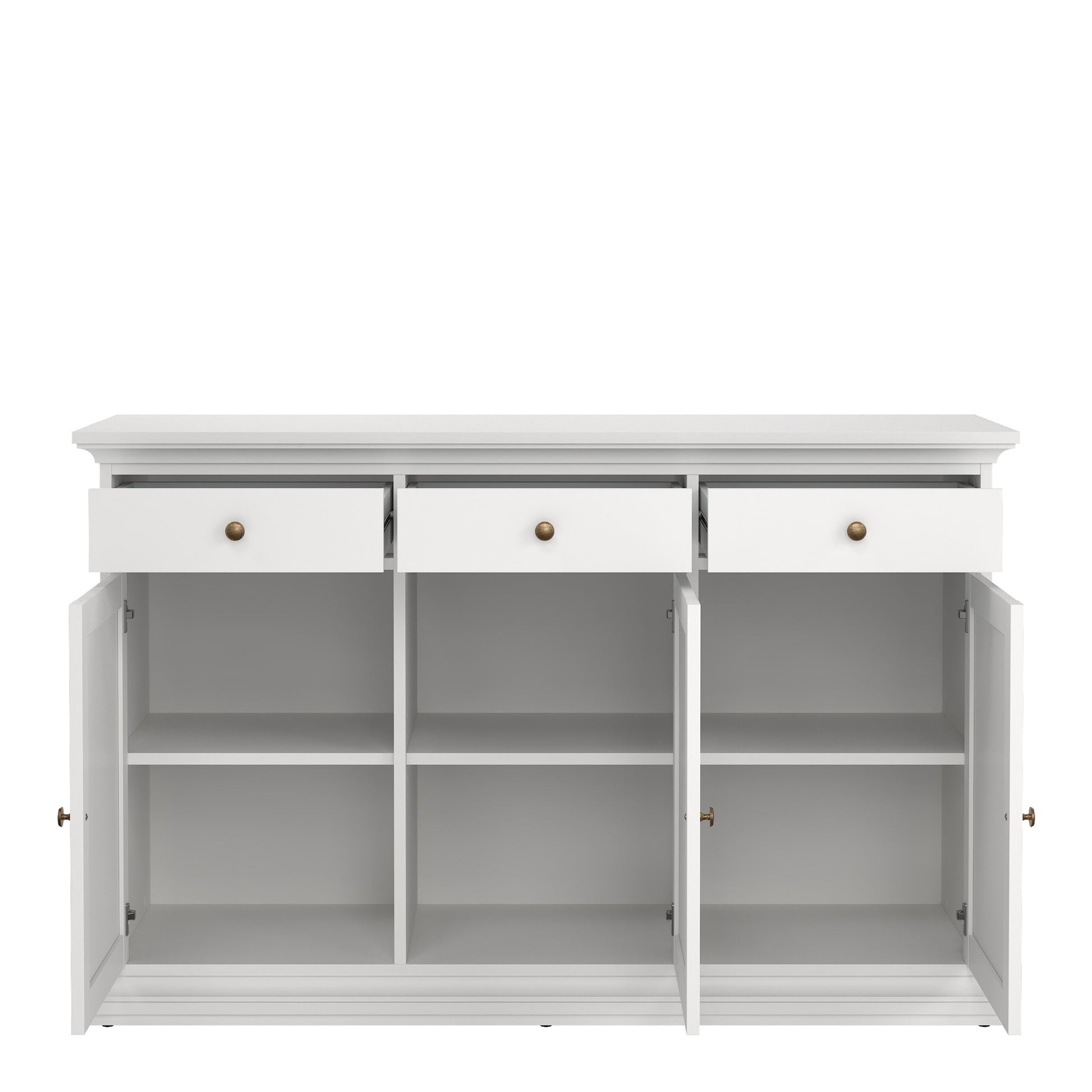 Paris Sideboard with 3 doors and 3 drawers in White
