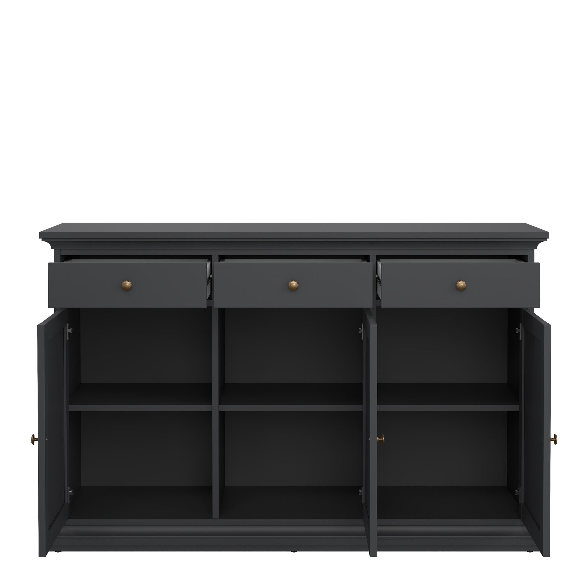 Paris Sideboard with 3 doors and 3 drawers in Matt Grey